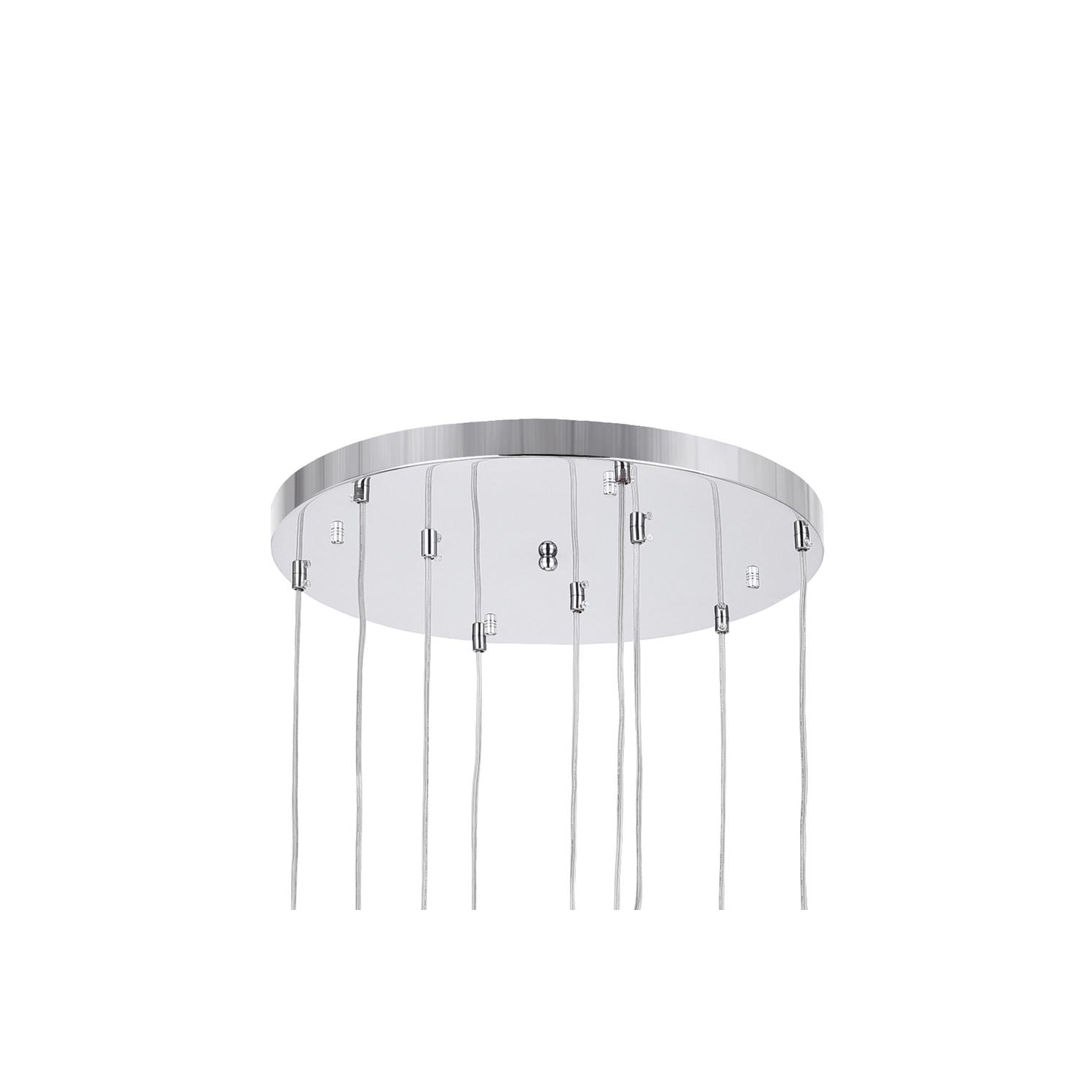 Extended 9 Light Multi Light Pendant With Chrome Finish