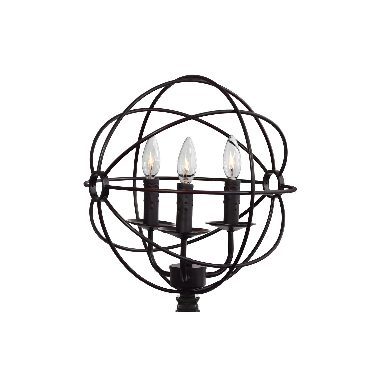 Arza 3 Light Table Lamp With Brown Finish