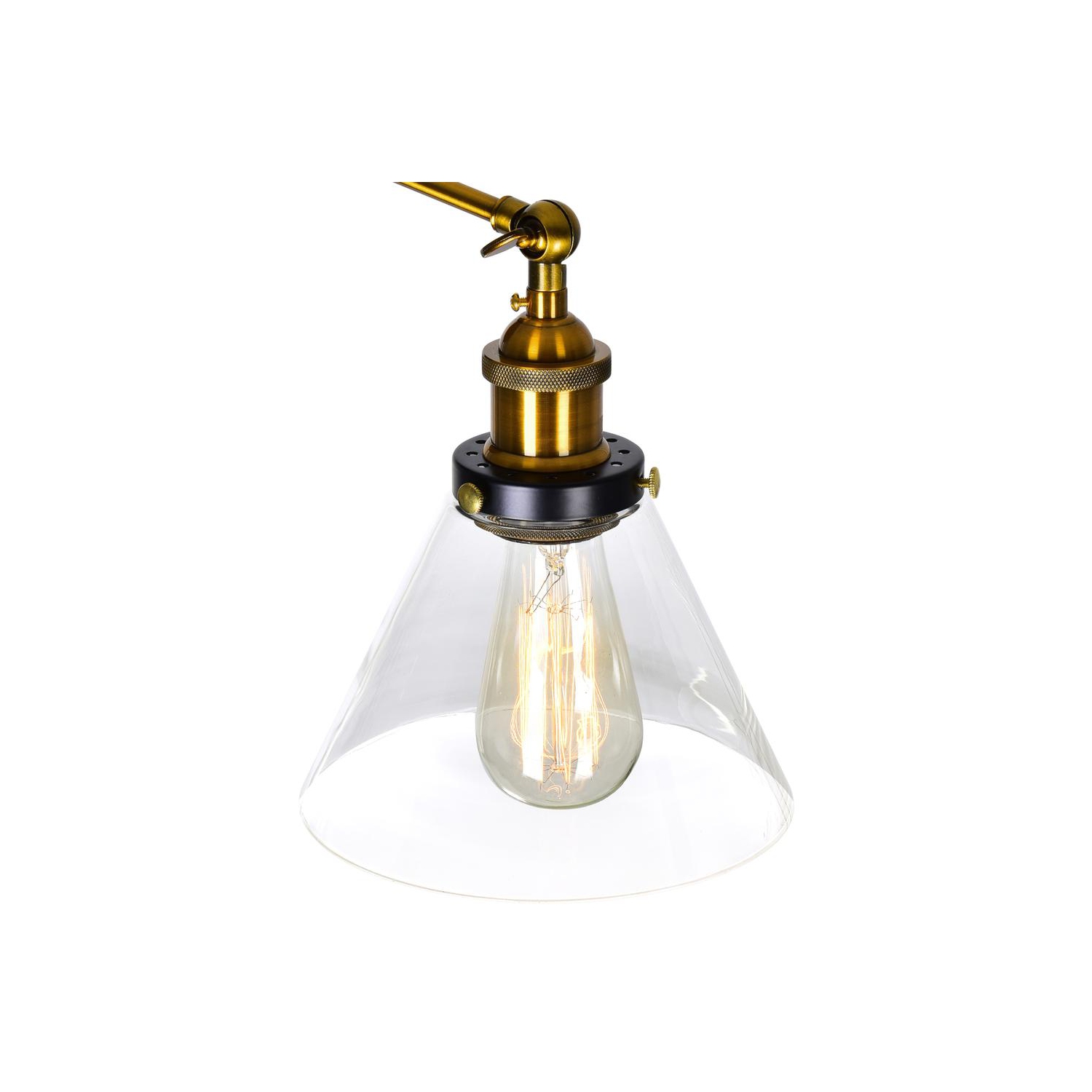 Eustis 3 Light Wall Sconce With Black & Gold Brass Finish