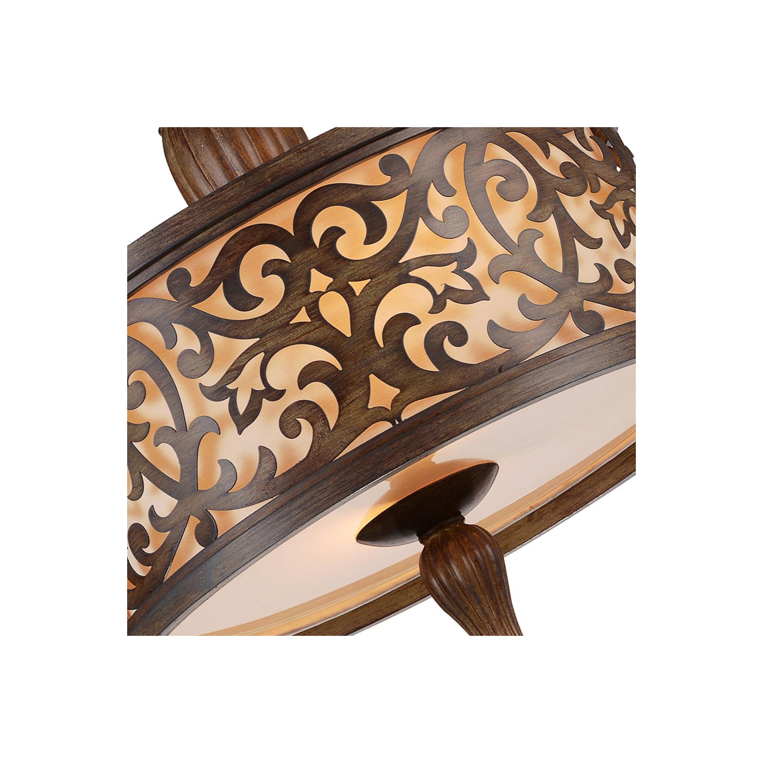 Ombre encastrée Nicole à 3 lumières en forme de tambour avec fini chocolat brossé