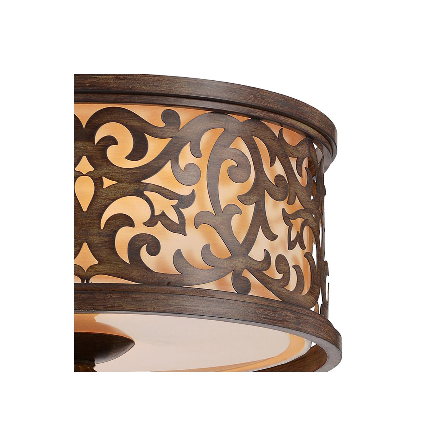 Ombre encastrée Nicole à 3 lumières en forme de tambour avec fini chocolat brossé