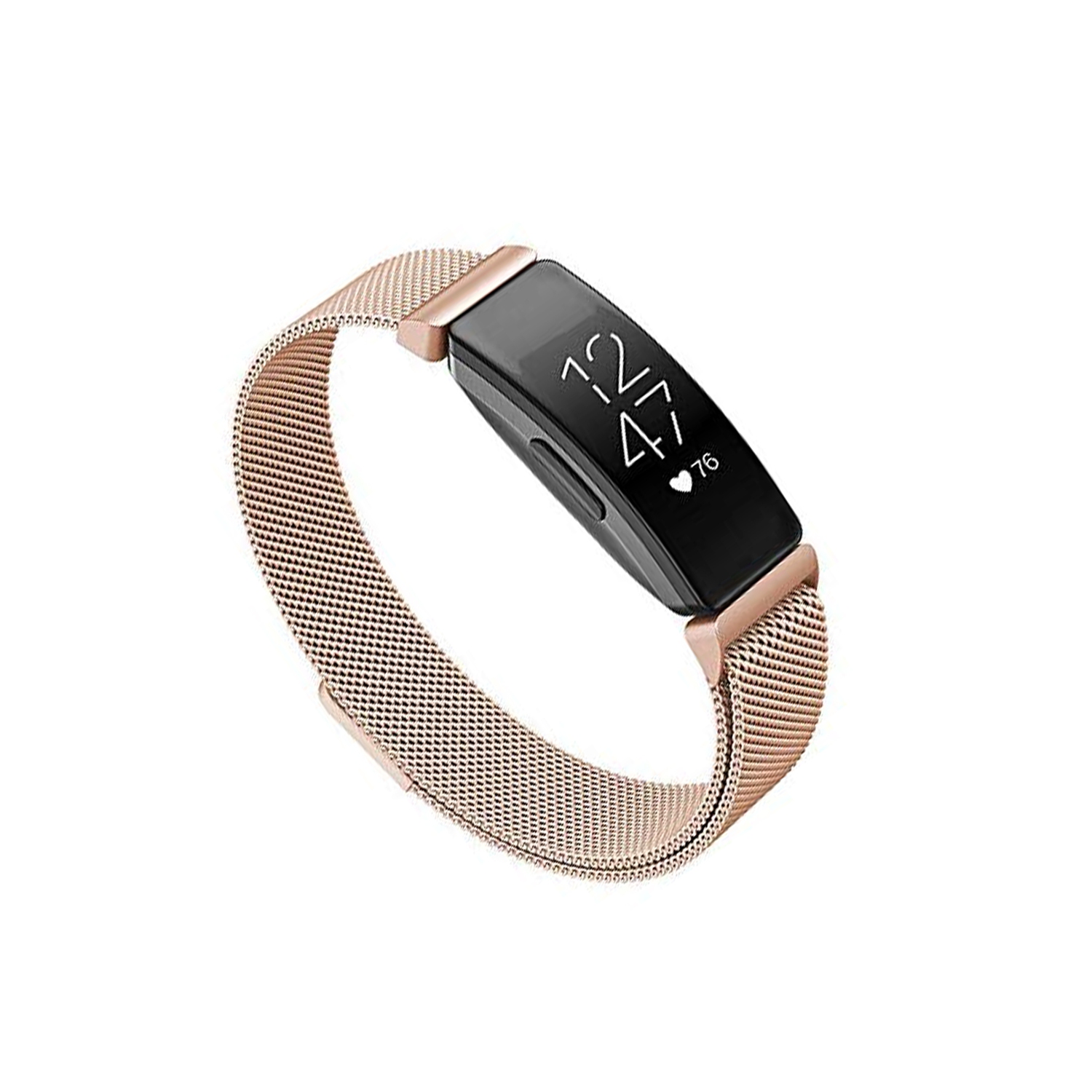 Stainless Steel Band for Fitbit Inspire 2 / Inspire HR / Inspire, Durable Sweatproof Metal Loop Bracelet with Adjustable Strong Magnetic Clasp