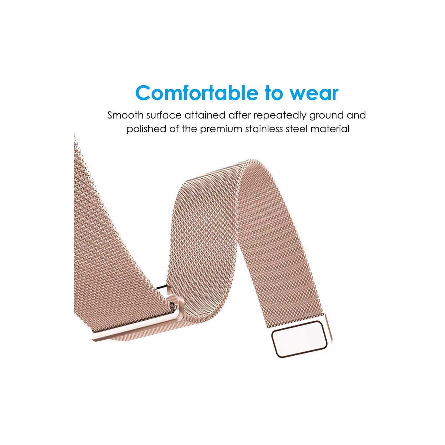 Stainless Steel Band for Fitbit Inspire 2 / Inspire HR / Inspire, Durable Sweatproof Metal Loop Bracelet with Adjustable Strong Magnetic Clasp