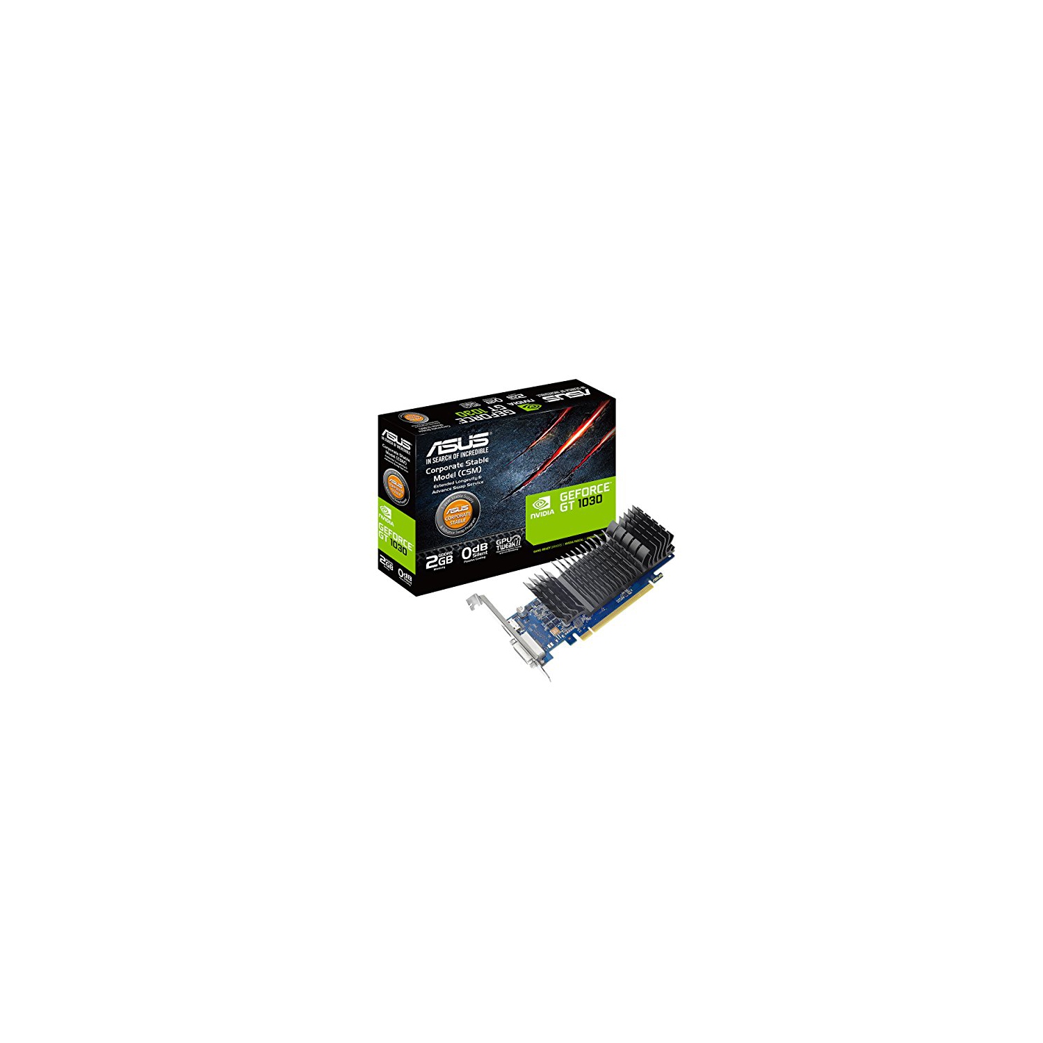 ASUS GeForce GT 1030 2GB GDDR5 HDMI DVI Graphics Card (GT1030-2G-CSM)