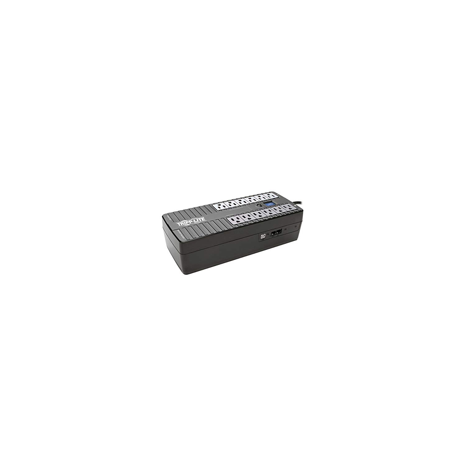 Tripp Lite 850VA UPS Battery Backup, LCD, 425W Eco Green, USB, RJ11, 12 Outlets (ECO850LCD)