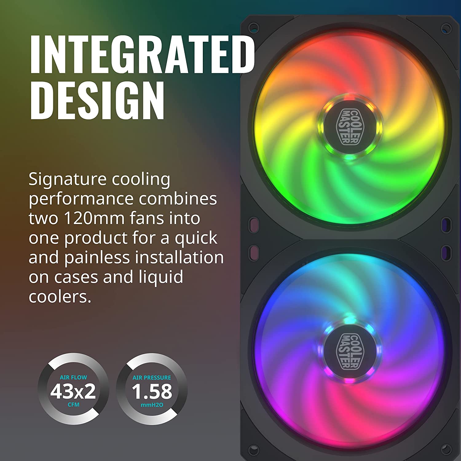 Ventilateur Master FN MFX-B2D2-18NPA-R1 MasterFan SF240R ARGB Retail de CoolerMaster