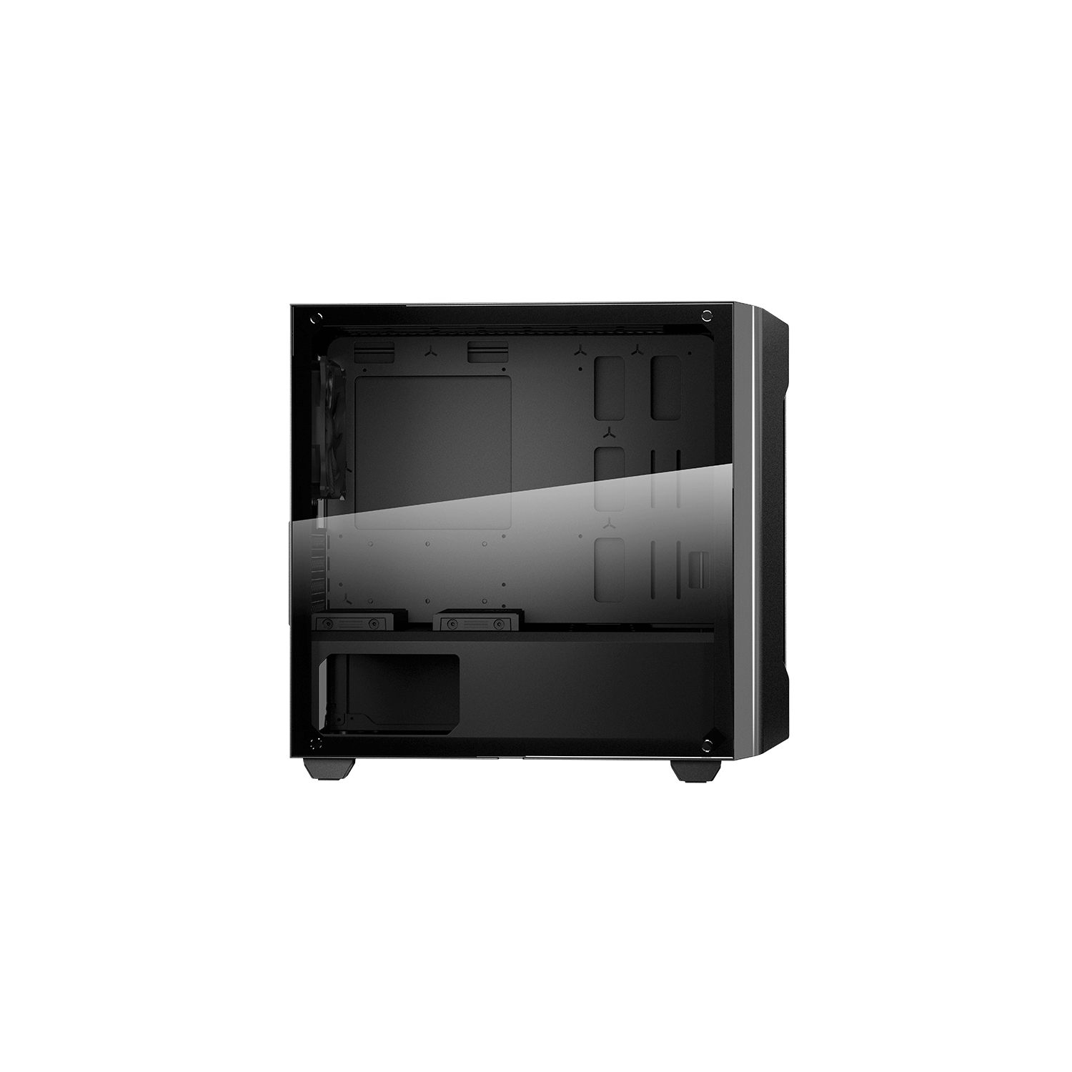 Cougar Gemini M RGB Mini ATX Computer Case, Tempered Glass Side Panel, 1x 120mm ARGB Fan Pre-Installed, Integrated RGB Lighting, Iron-Gray Black