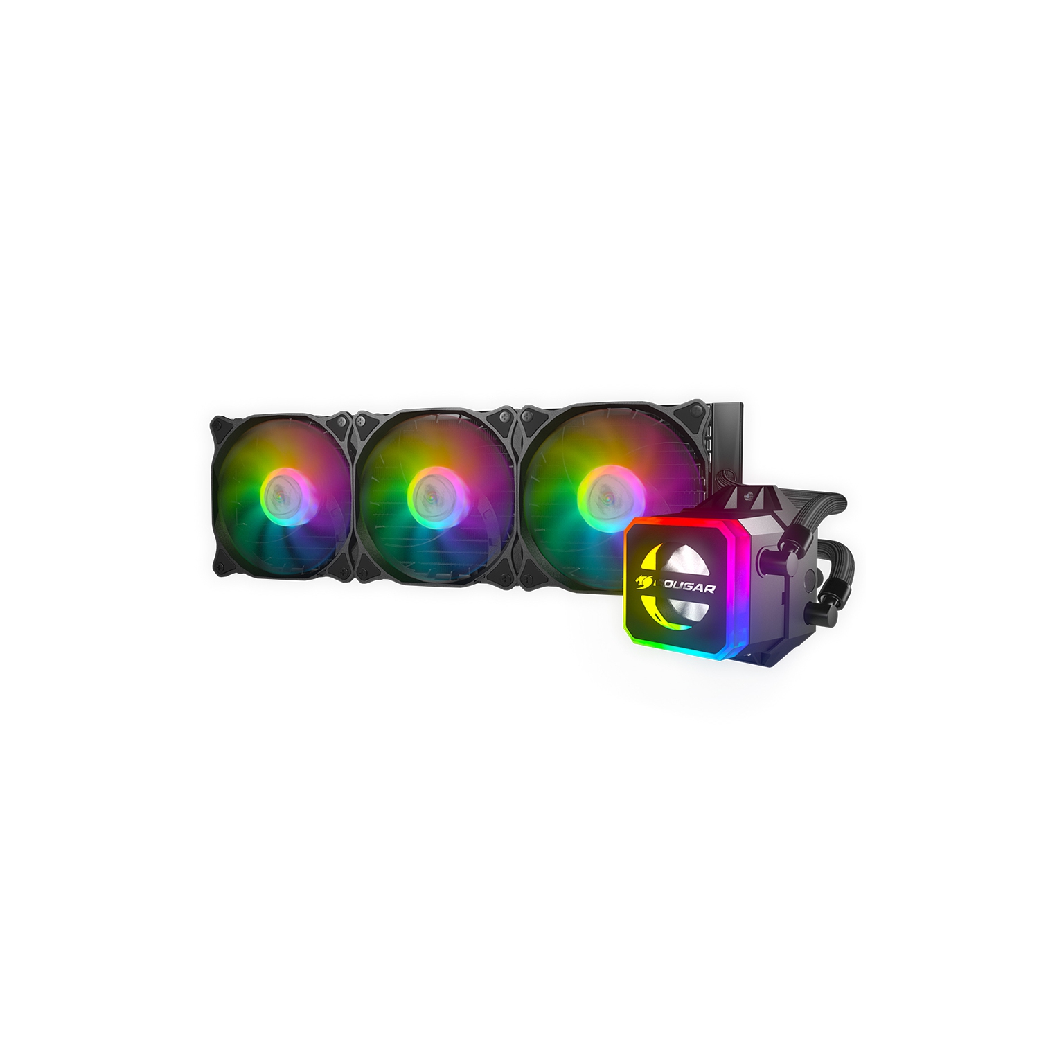 Cougar Helor 360 High Performance Liquid Cooler RGB|Vortex Omega 120 RGB Fans x3 + RGB Pump Head