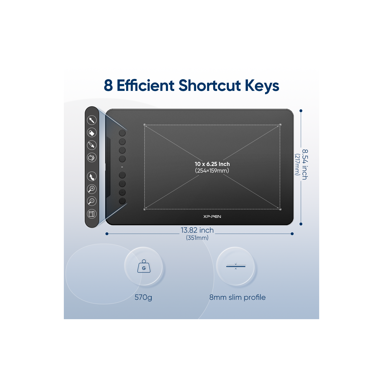 XPPen Updated Deco 01 V3 Graphics Tablet 10x6.25 Inch Drawing Pen Tablet 16384 Levels Pressure Battery-Free Pen with 60° Tilt Function Android