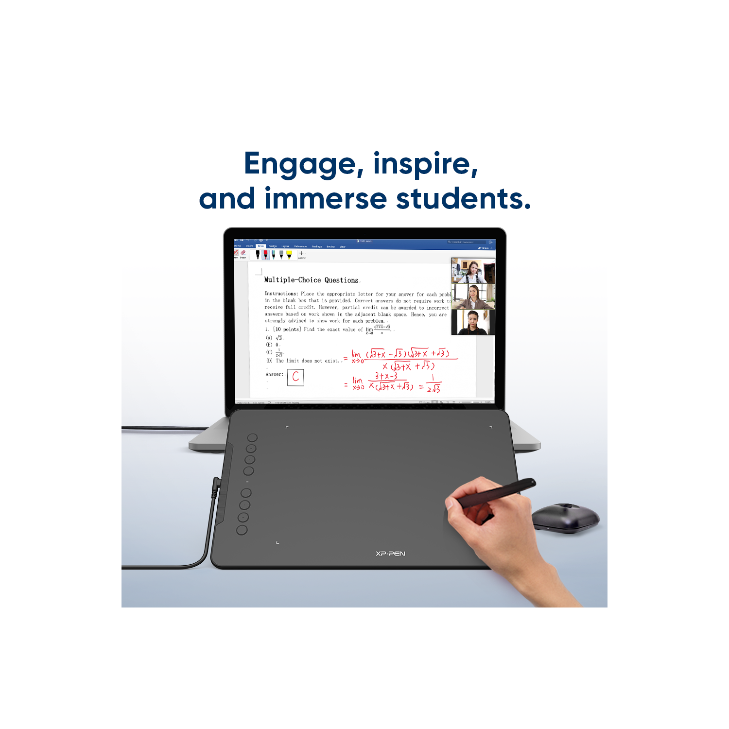 XPPen Updated Deco 01 V3 Graphics Tablet 10x6.25 Inch Drawing Pen Tablet 16384 Levels Pressure Battery-Free Pen with 60° Tilt Function Android