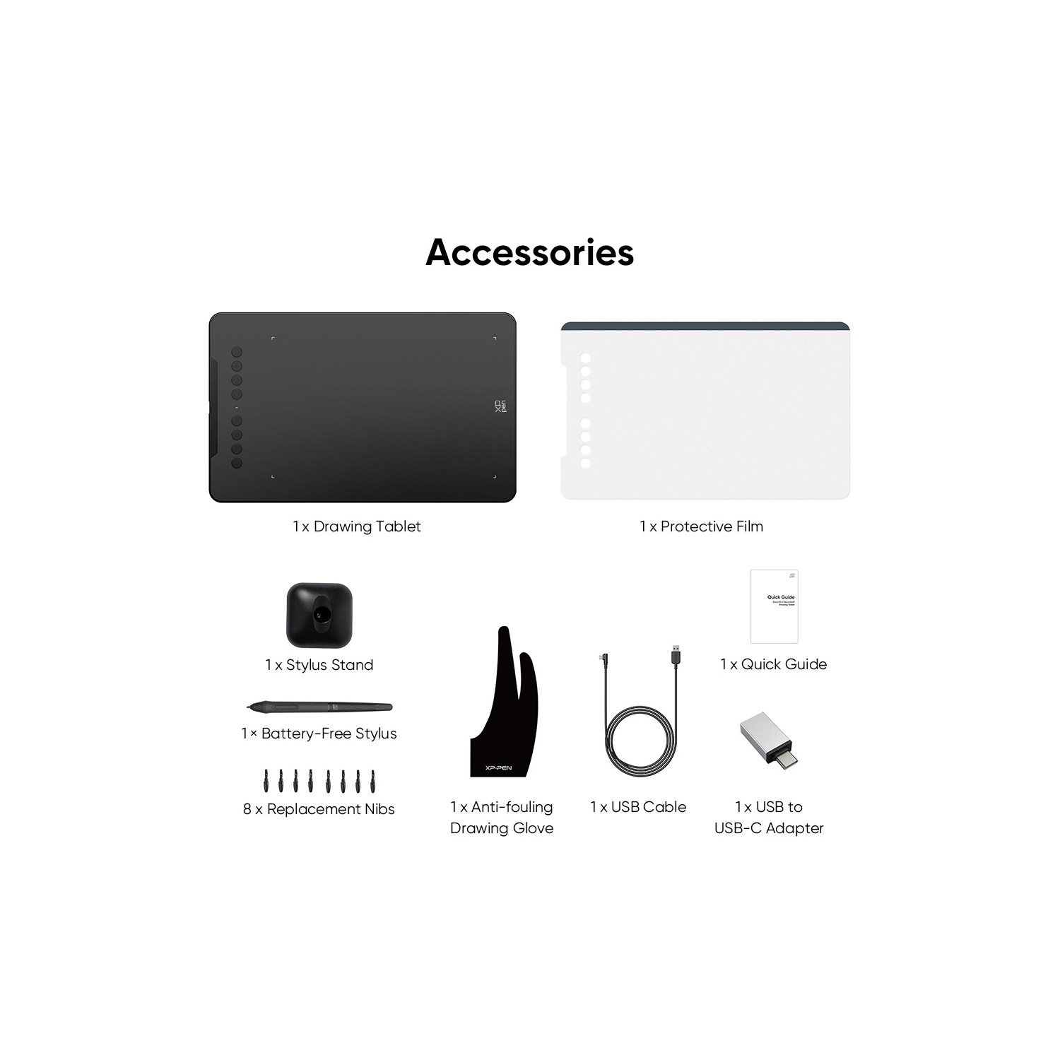 XP-Pen Deco 01 V3 Graphics Drawing Tablet – 10x6.25" Active Area, 16384 Pressure Sensitivity, 60° Tilt, USB-C