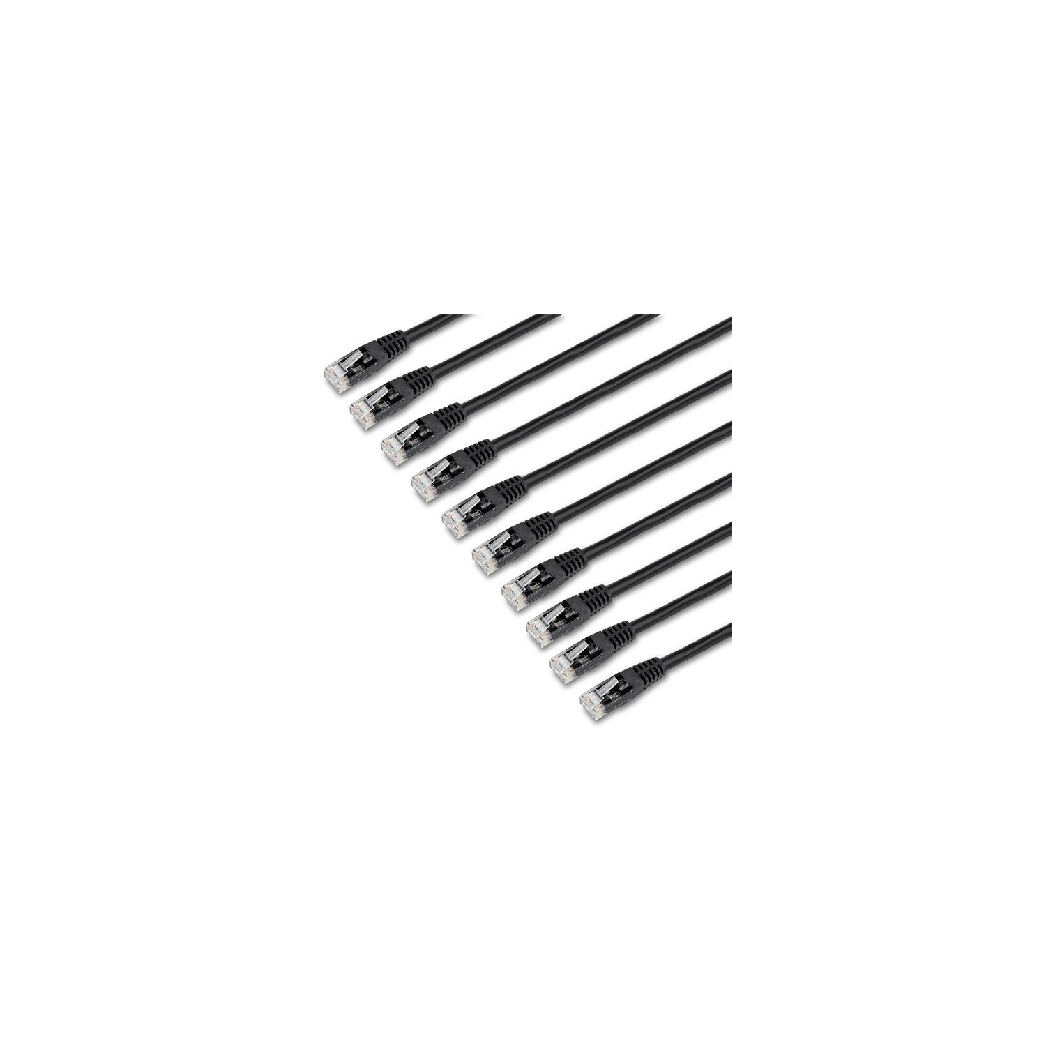 STARTECH CABLE - BLACK CAT6 PATCH CORD PACK 6 FT