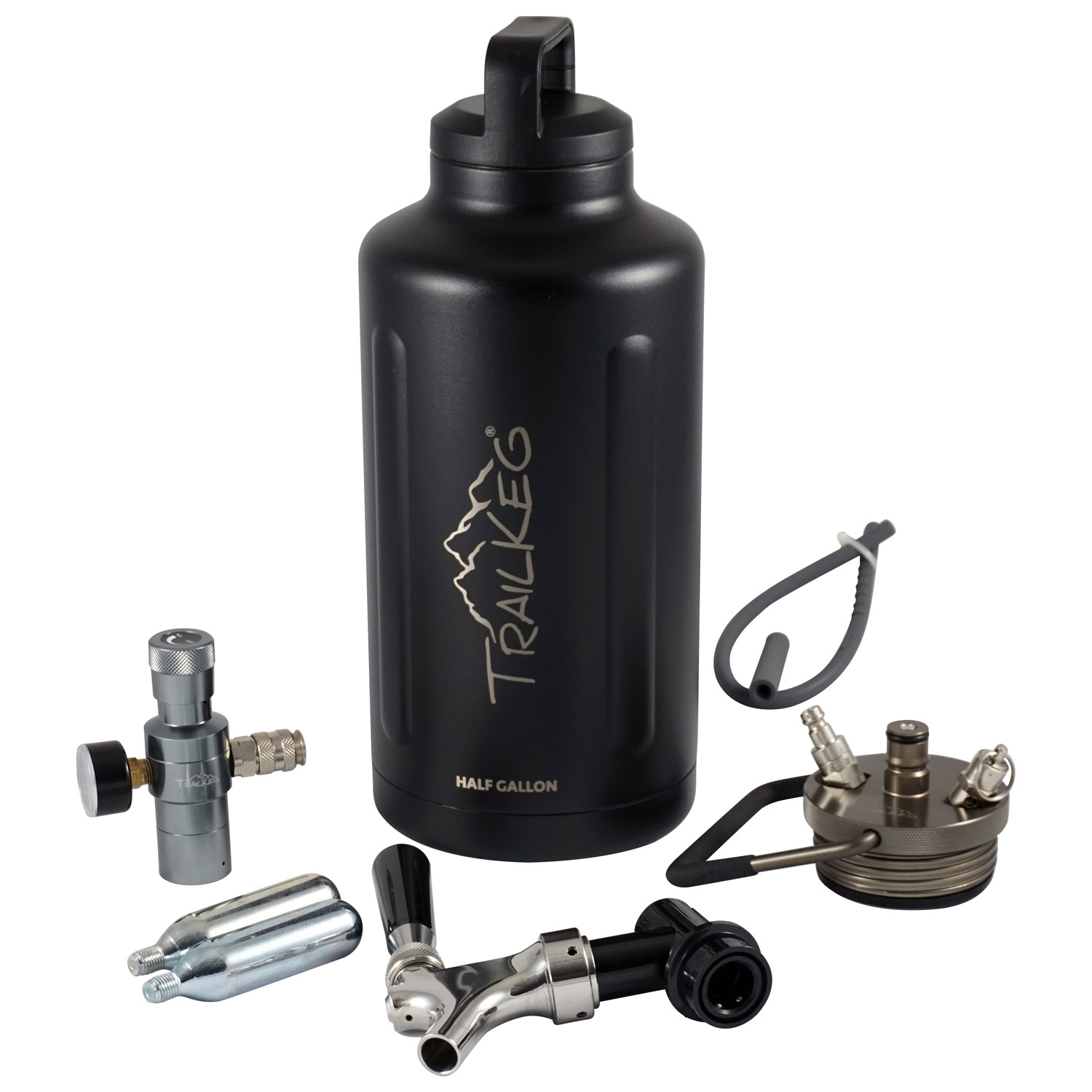 Cruche d'un demi-gallon de 64 oz de TrailKeg - Noir