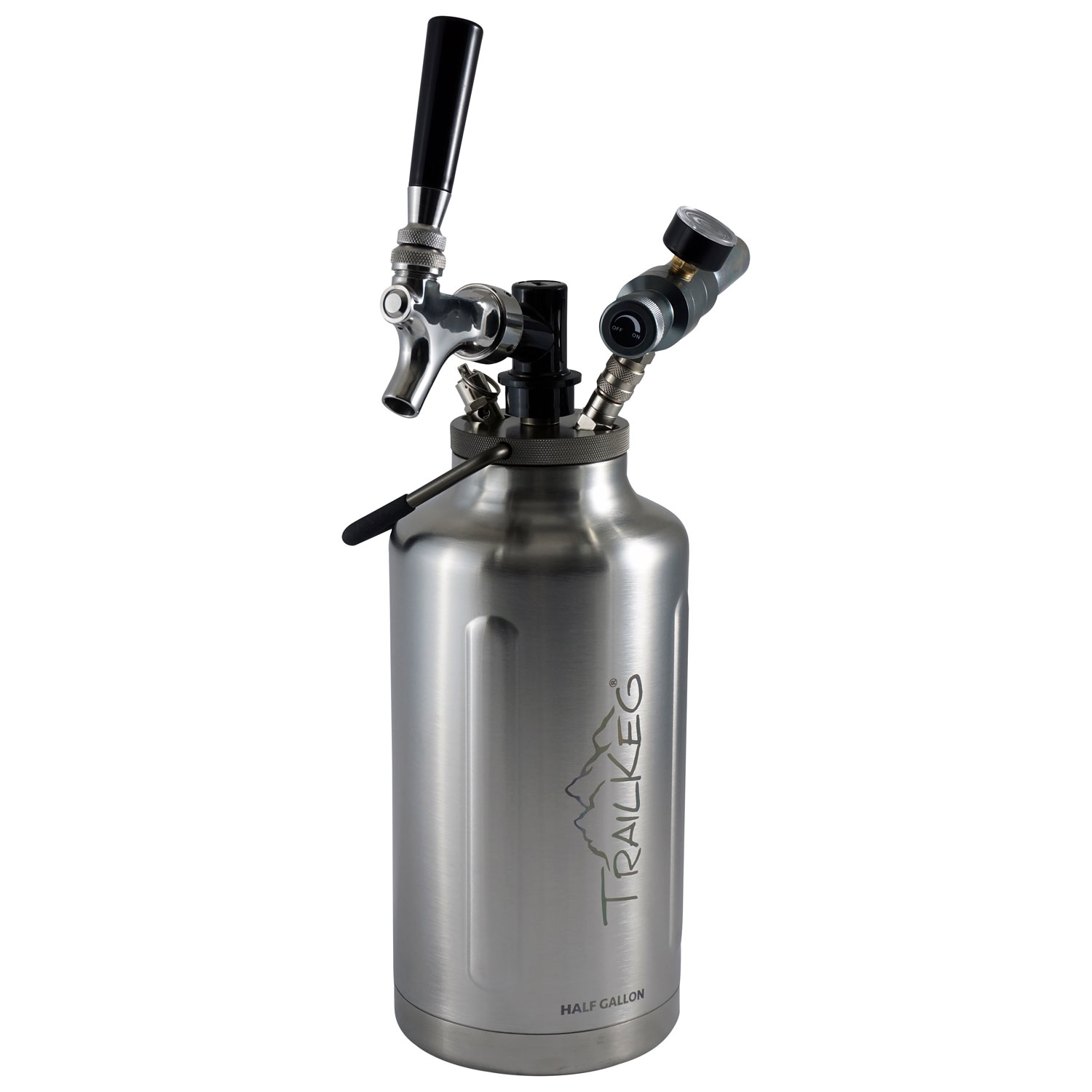 Lot avec cruche d'un demi-gallon de 64 oz de TrailKeg - Acier inoxydable