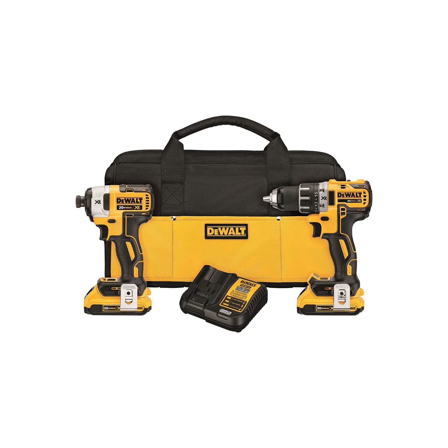 NEW - DEWALT DCK283D2 20-Volt MAX Brushless Compact Drill + 3-speed Impact Driver Combo Kit (2-Tool)