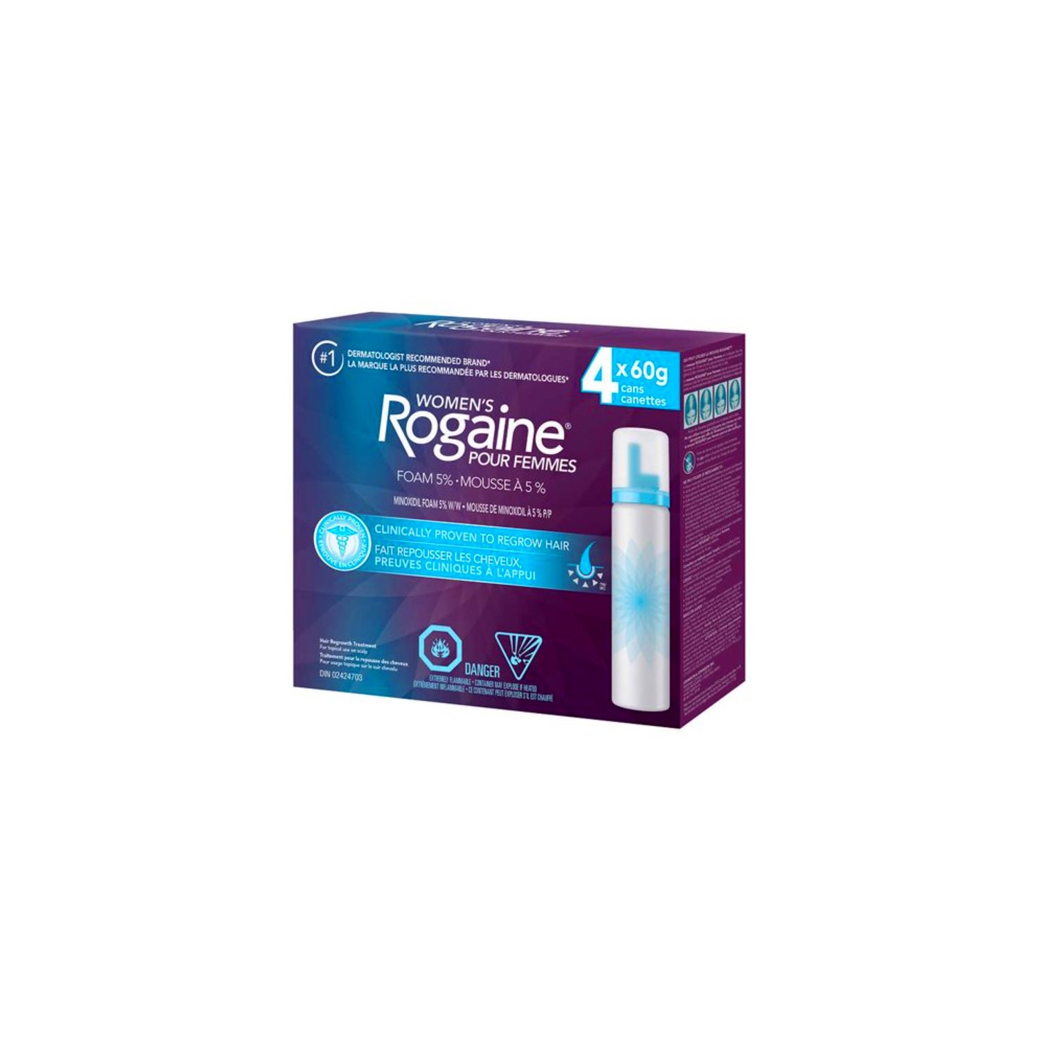 Women's Rogaine 5% Minoxidil Foam - 4 x 60g