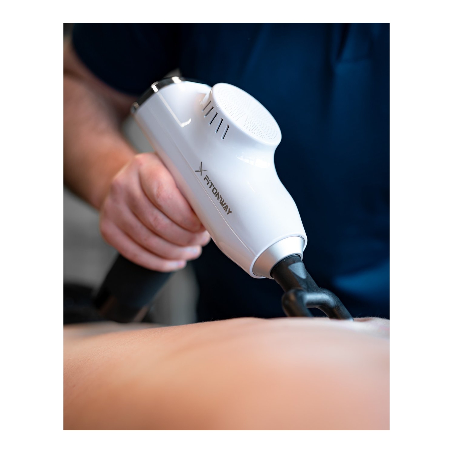 Xfitonway Premium Percussive Therapy Professional Massage Gun in PIANO WHITE