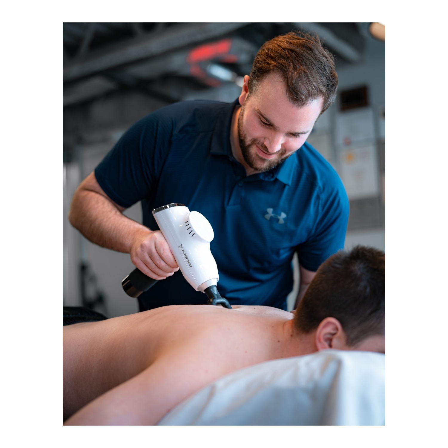 Xfitonway Premium Percussive Therapy Professional Massage Gun in PIANO WHITE