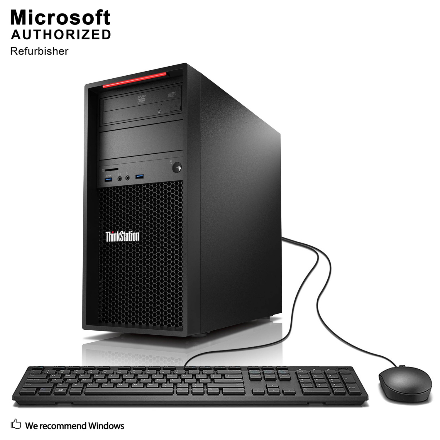 Refurbished (Good) - Lenovo ThinkStation P310 Mini Tower,Intel Quad Core i7 6700 up to 4.0G,16G DDR4,1T SSD,WiFi,BT,DVD,W10P64 (EN/FR)