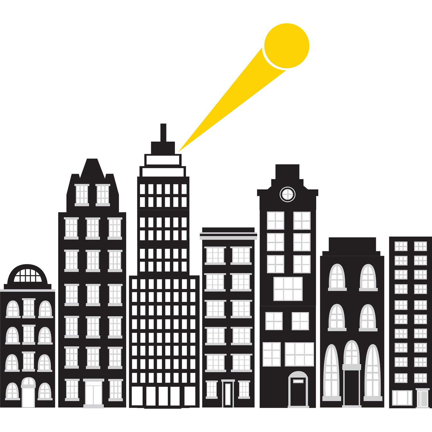 WallPops City Of Heroes Wall Art Kit - Black