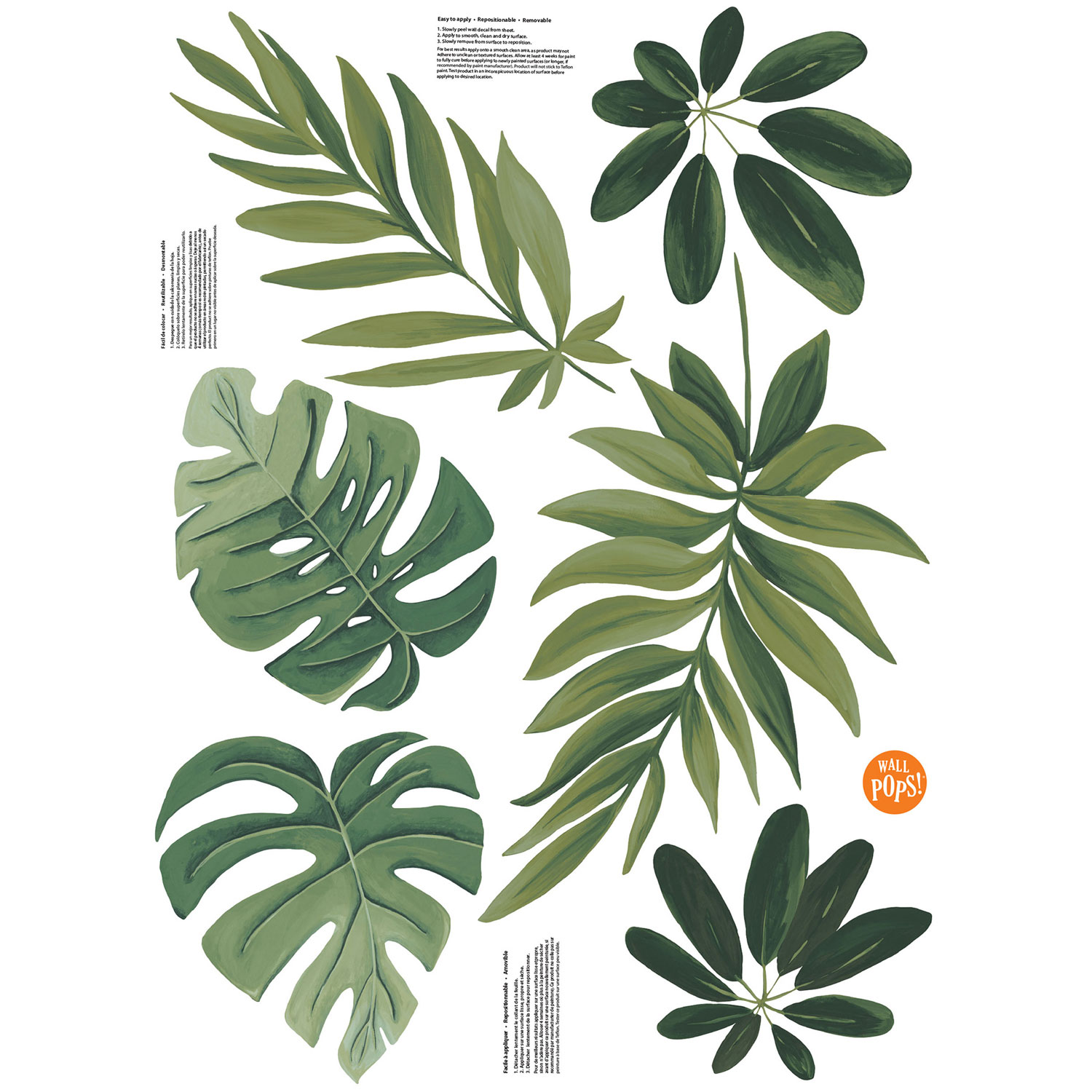 WallPops Havana Leaves Wall Art Kit - Green