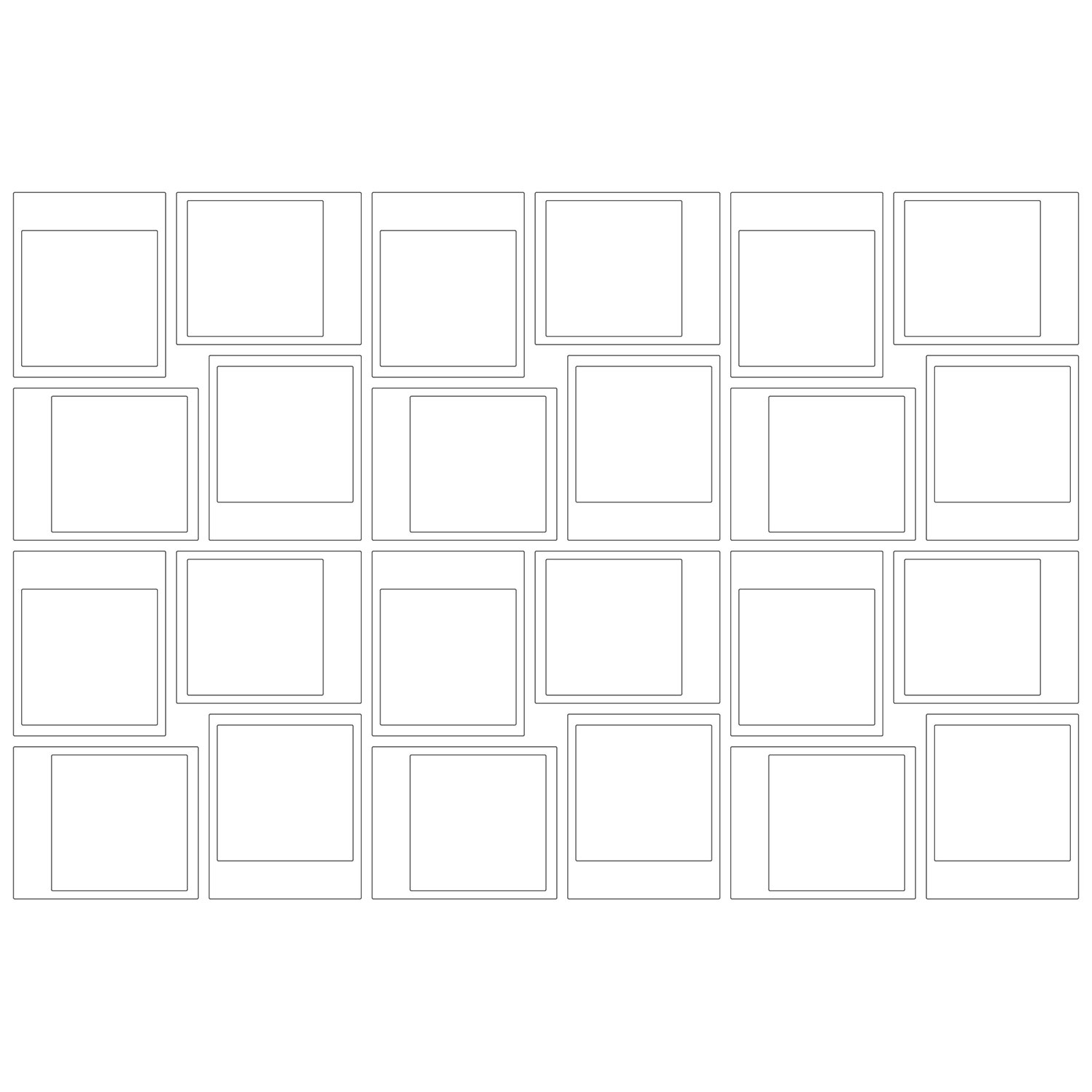 Lot avec décorations murales de cadres de WallPops - Blanc