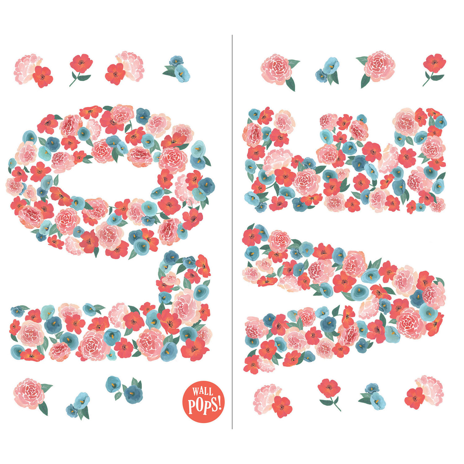 Phrase murale Love de WallPops - Rose