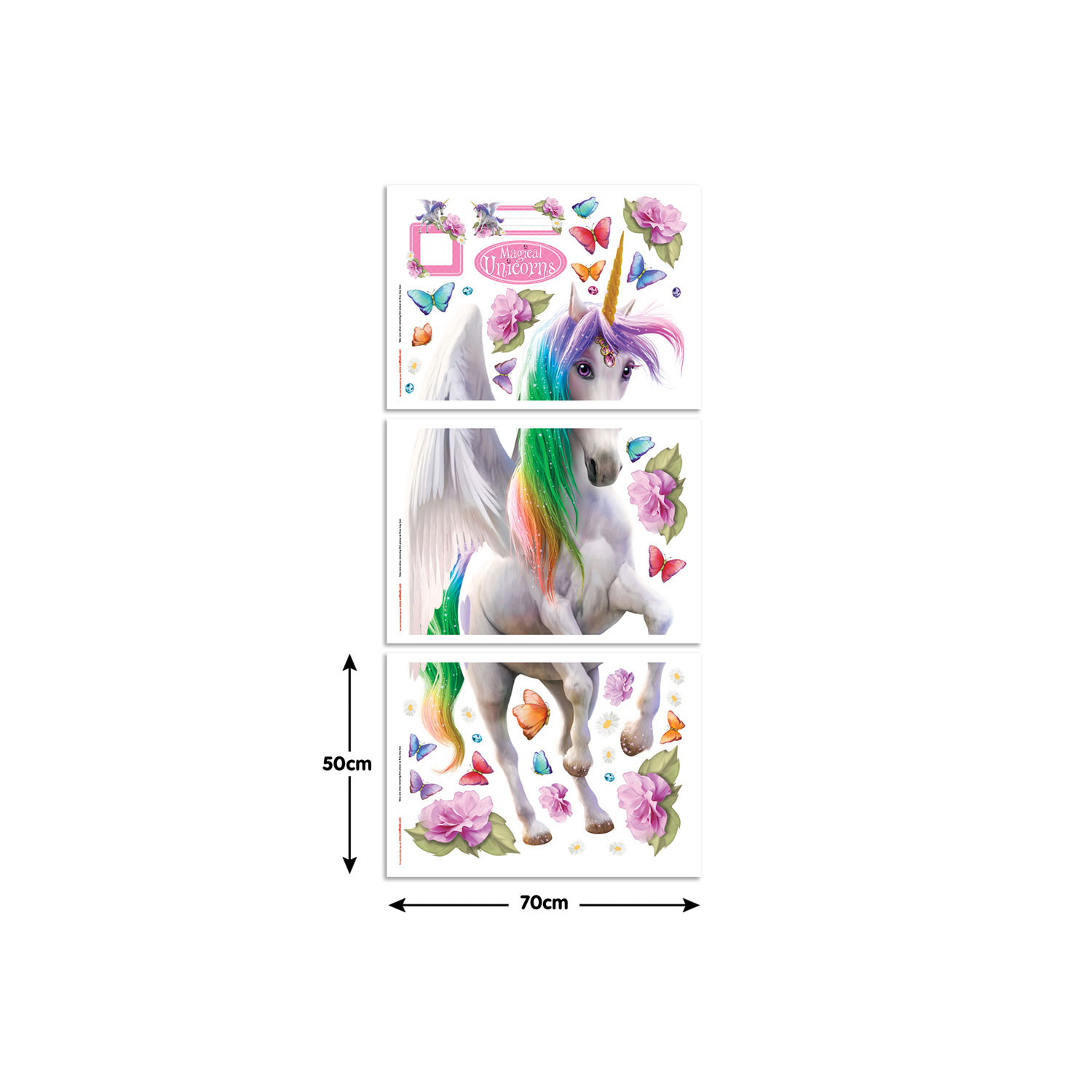 Gros autocollant de licorne magique de Walltastic