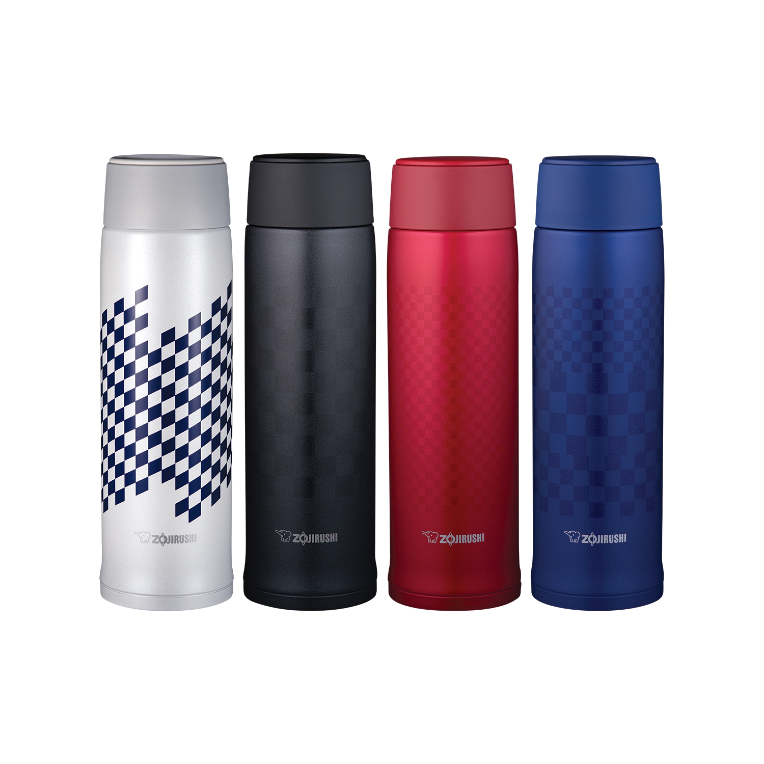 ZOJIRUSHI Twist-Open Stainless Water Bottle SM-NAE48SA - 16oz Ichimatsu Blue