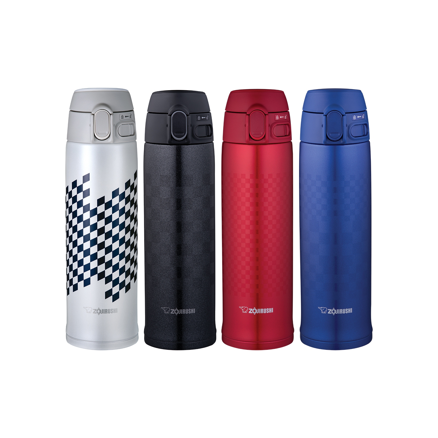 ZOJIRUSHI Flip-Open Stainless Water Bottle SM-TAE48SA - 16oz Ichimatsu Blue