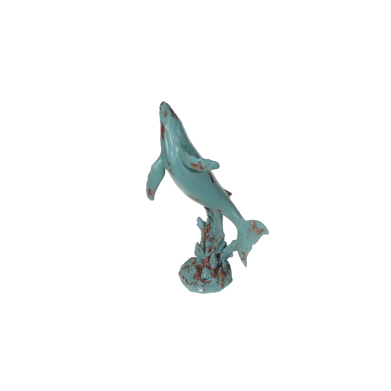 Polyrésine Turquoise Baleine Natation Up Figurine