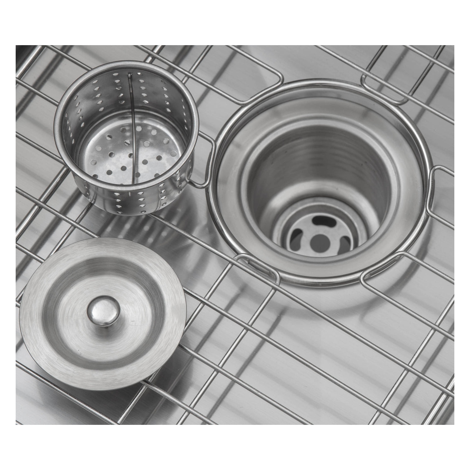 Ancona évier de 32 po. avec cuve unique à installation sous plan en axier inoxydable fabriqué à la main