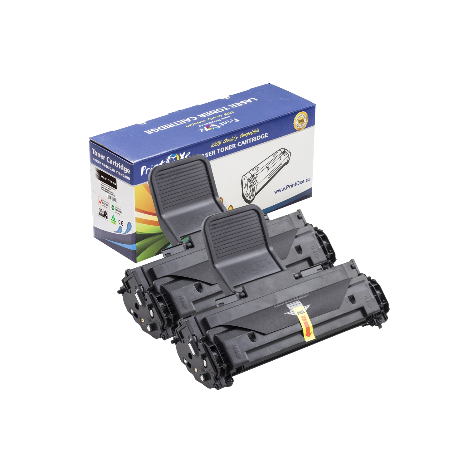 PRINTOXE® MLT-D108S Compatible 2 Toners Cartridges for Samsung ML 1640 1641 2240 2241 Printers