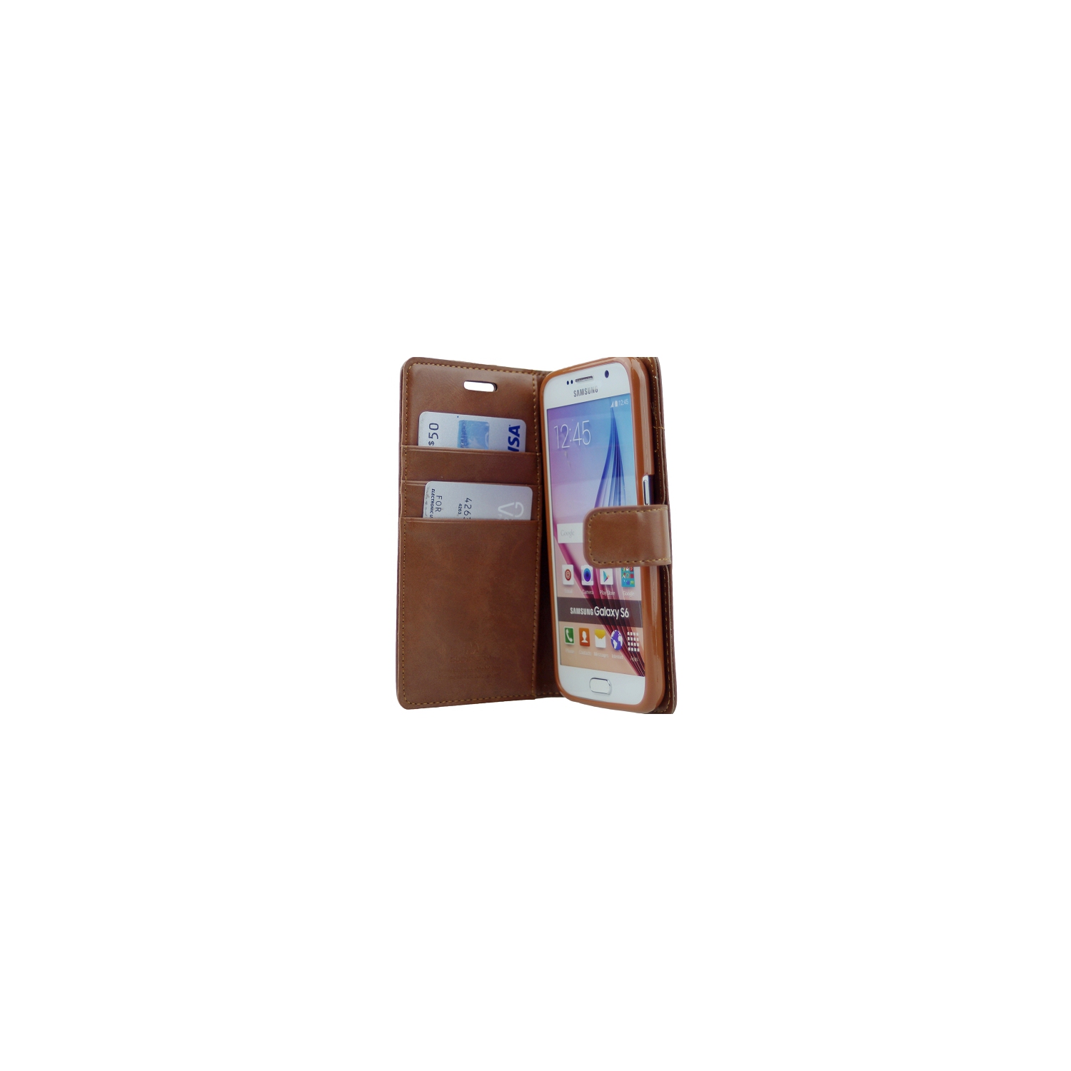 Samsung S6 Goospery Bluemoon Diary Case, Marron