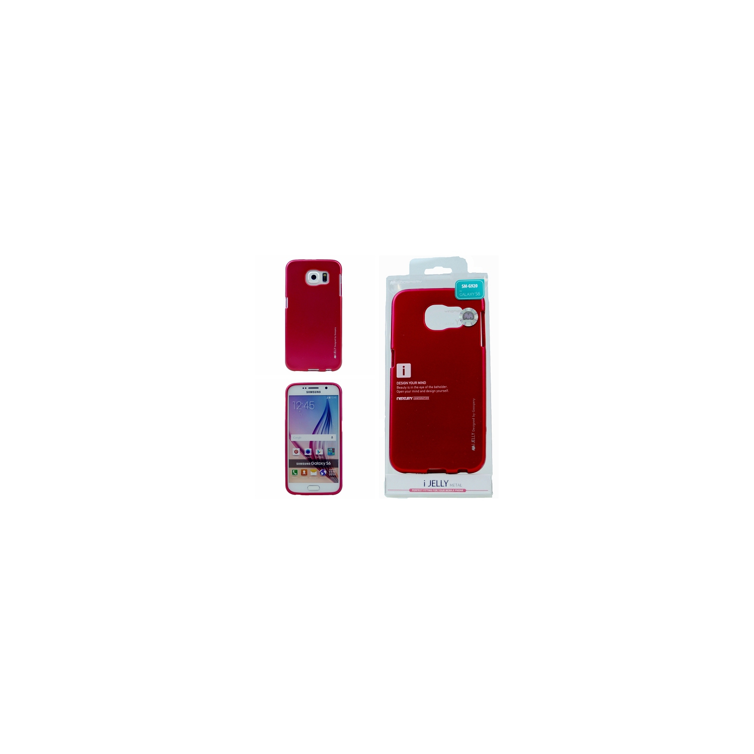 Samsung S6 Goospery iJelly Metal Case, Rose Vif