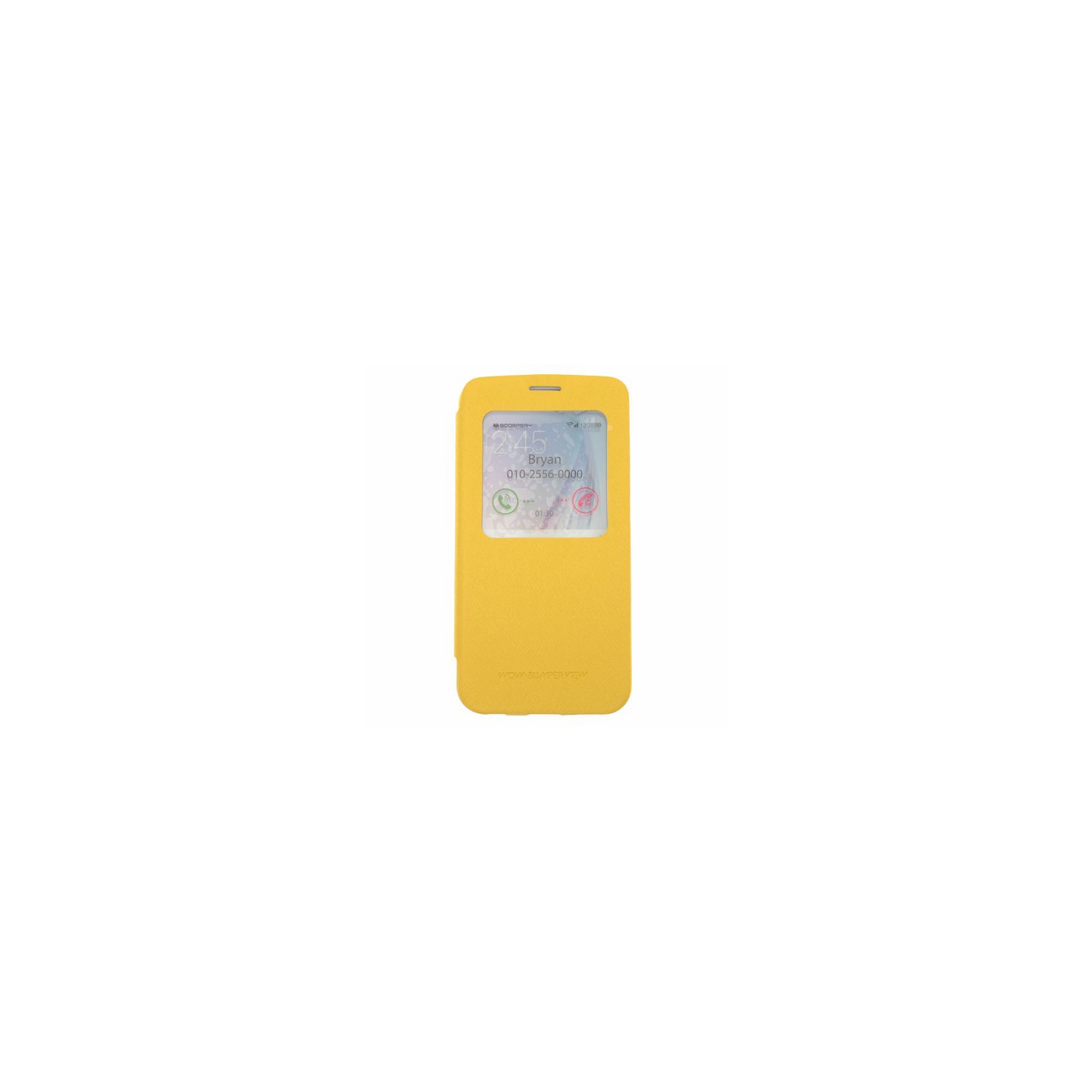 Samsung S6 Goospery Bumper View Flip, Jaune