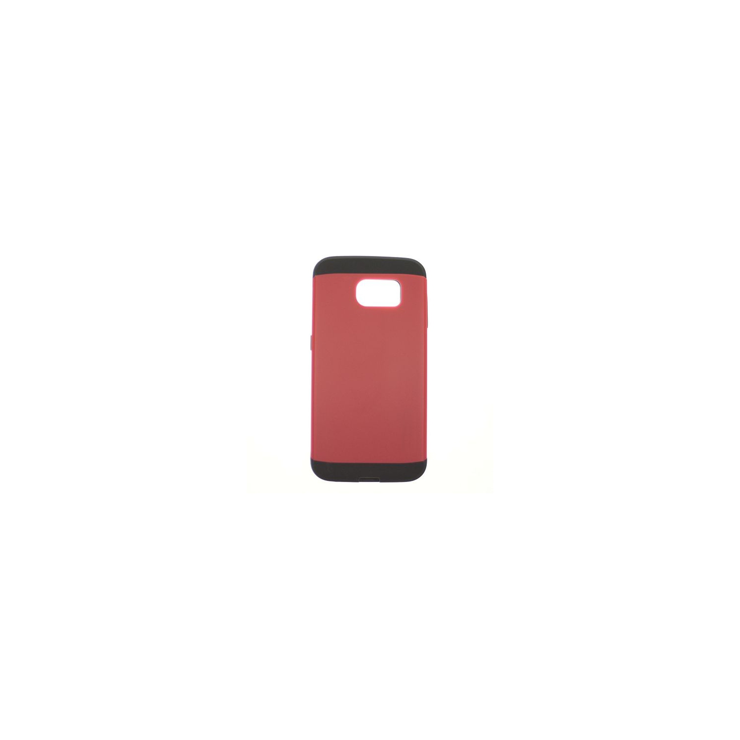 No Package Étui d'armure double couche mat pour Samsung S6, rouge
