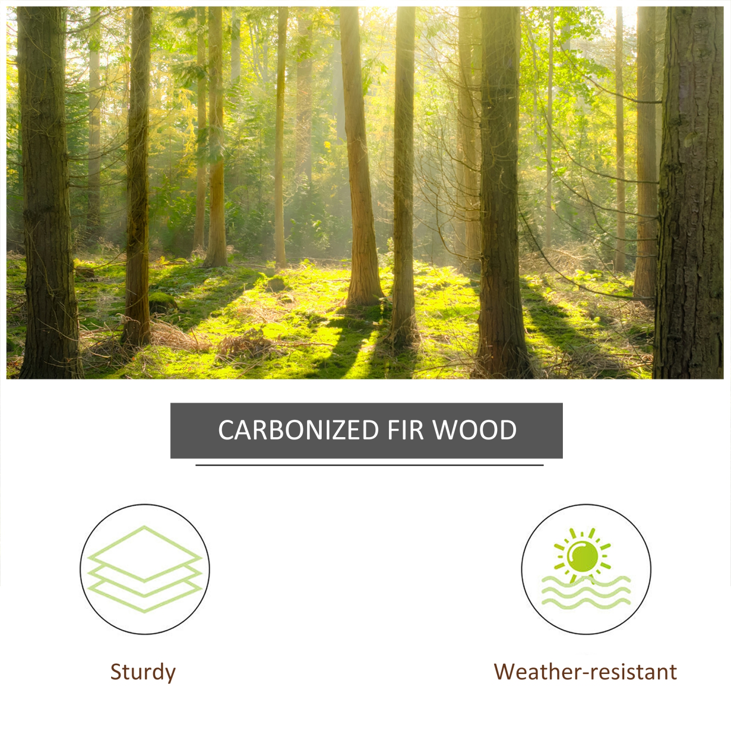 Outsunny Outdoor – Fontaine en bois Wishing Wishing Wishing Wishing Well avec baril suspendu, fontaine cascade rustique de 47,25 po avec pompe