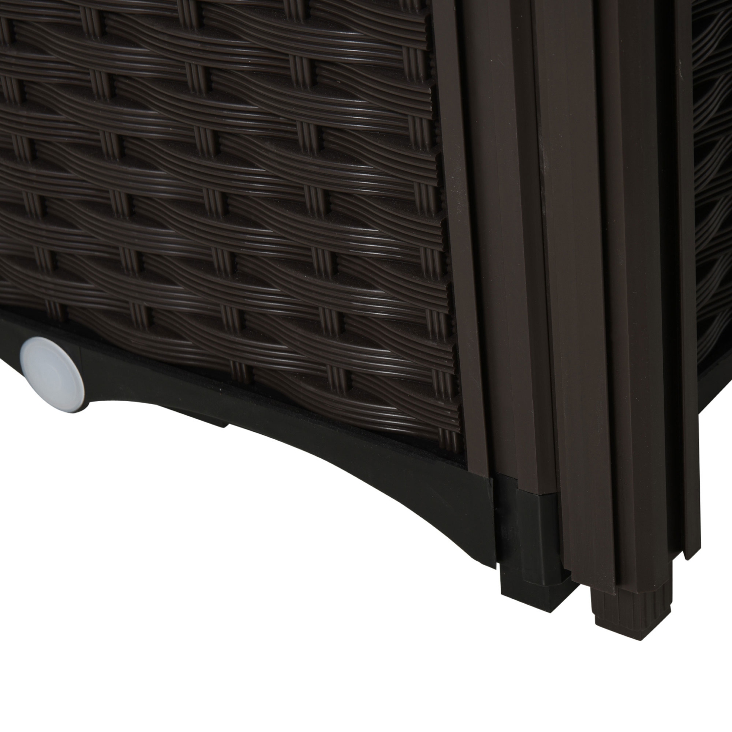 Outsunny 2 Piece Raised Garden Bed PP Raised Flower Bed Vegetable Herb Grow Box Stand Brown