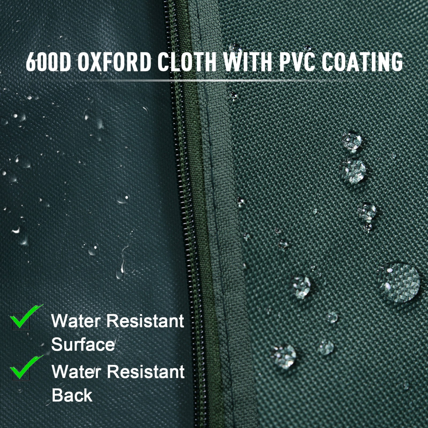 Outsunny Outdoor Swing Cover, Large 3-Seat Patio Swing Chair Hammock Cover UV Resistant Windproof All Weather Protection, Green