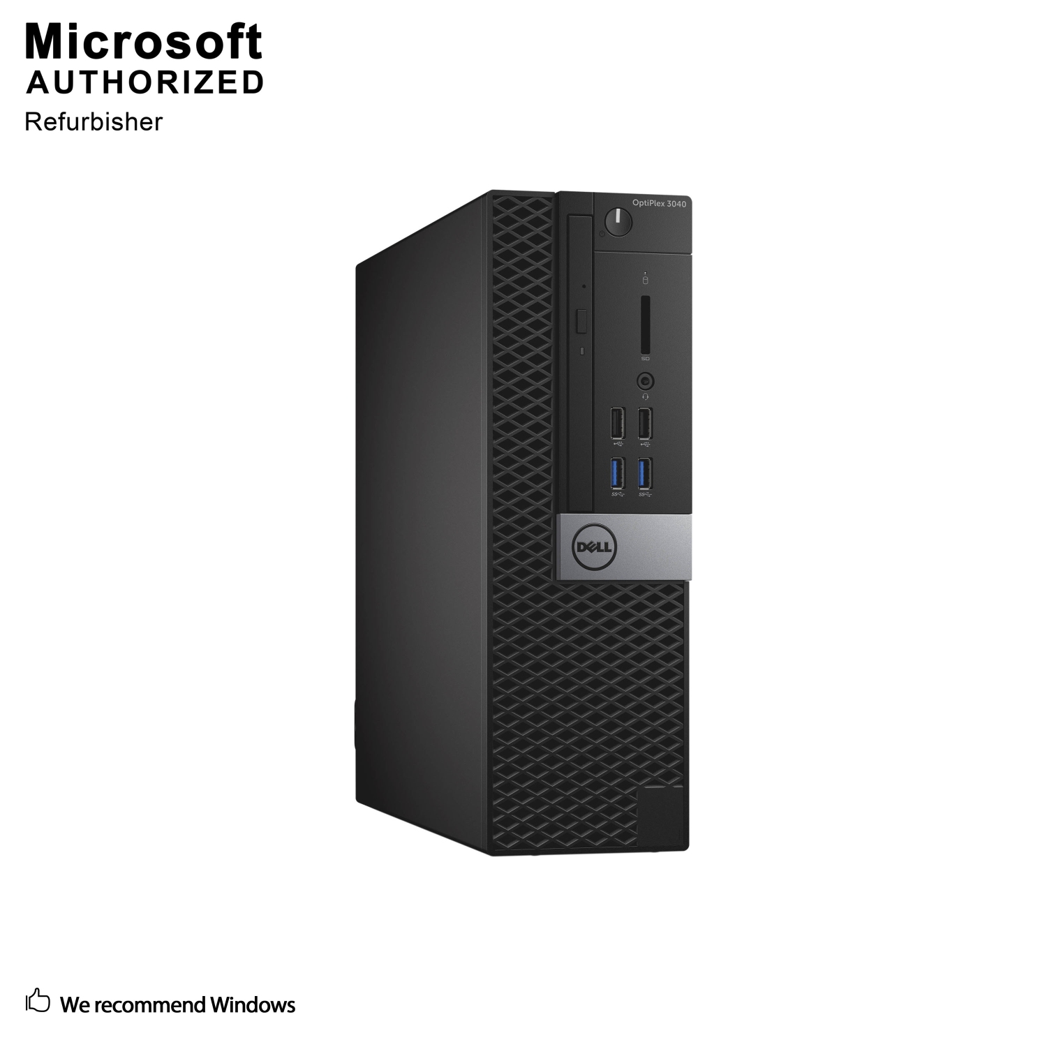 Refurbished (Good) - Dell OptiPlex 3040 SFF, Intel Quad Core i5 6500 up to 3.6G, 16G DDR3L, 512G SSD, DVDRW, WiFi,BT, W10H64 (EN/FR/ES)