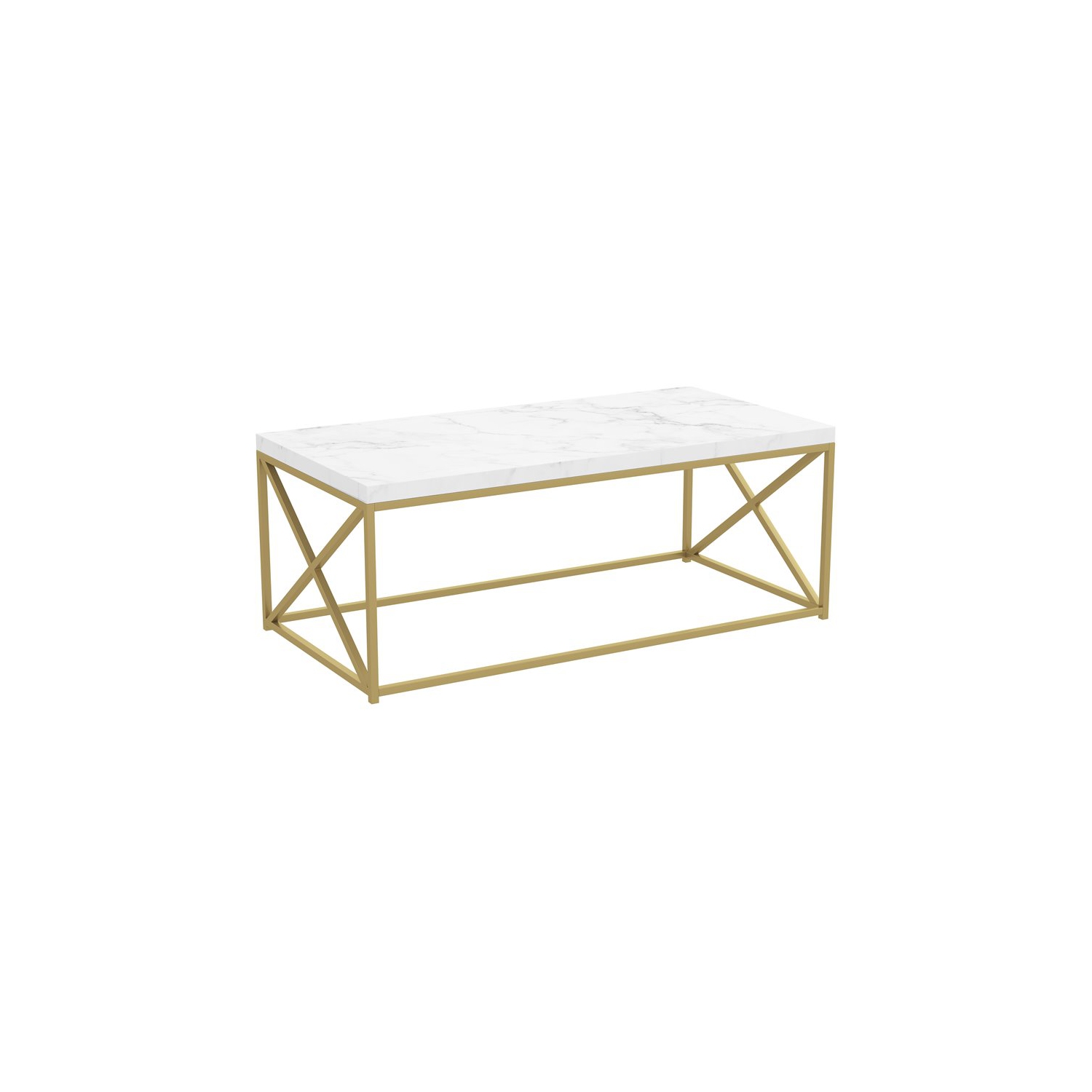 Coffee Table Marble Gold Metal