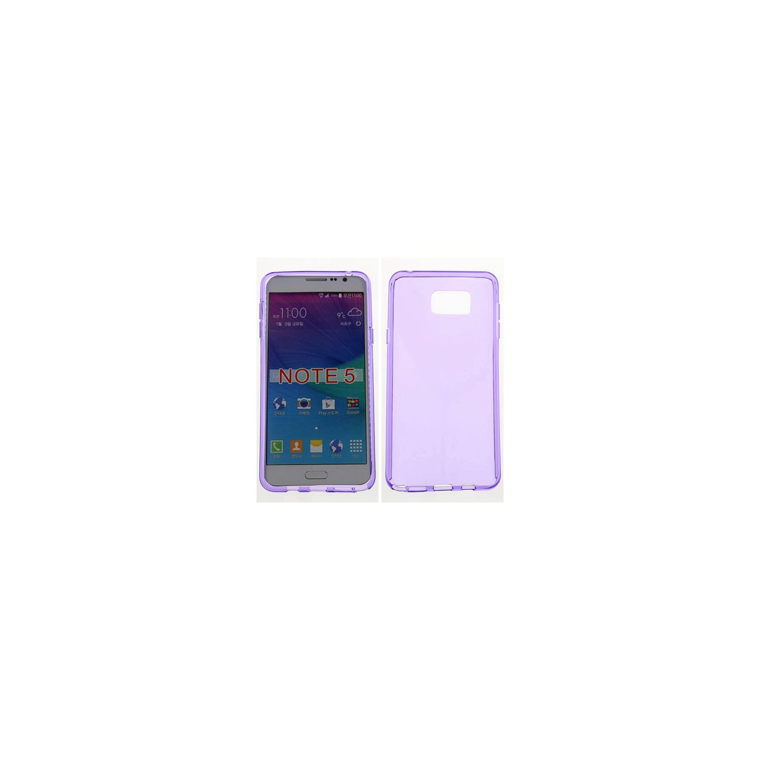 Étui souple brillant pour Samsung Note 5, violet