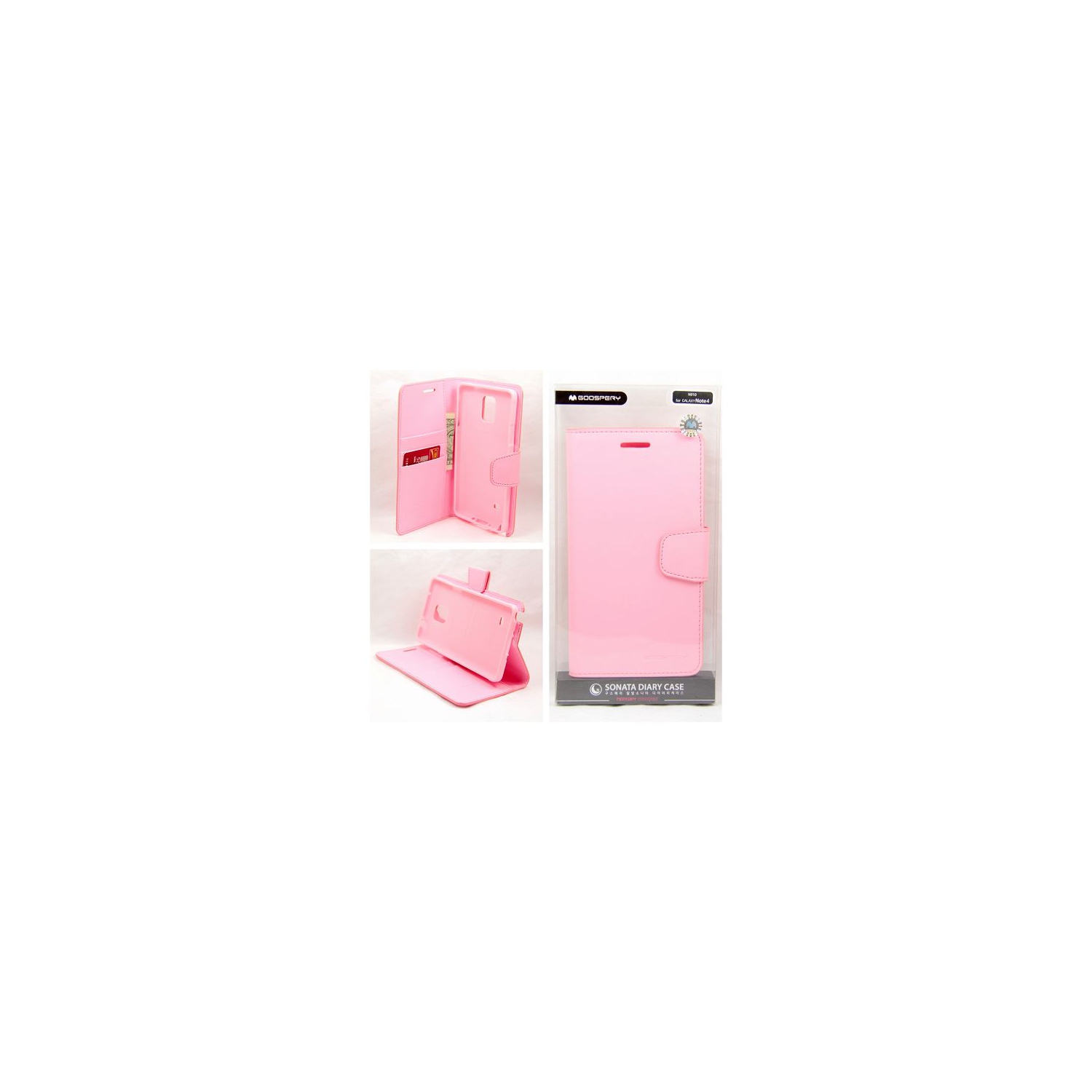 Samsung Note 4 Goospery Sonata Diary, Baby Pink