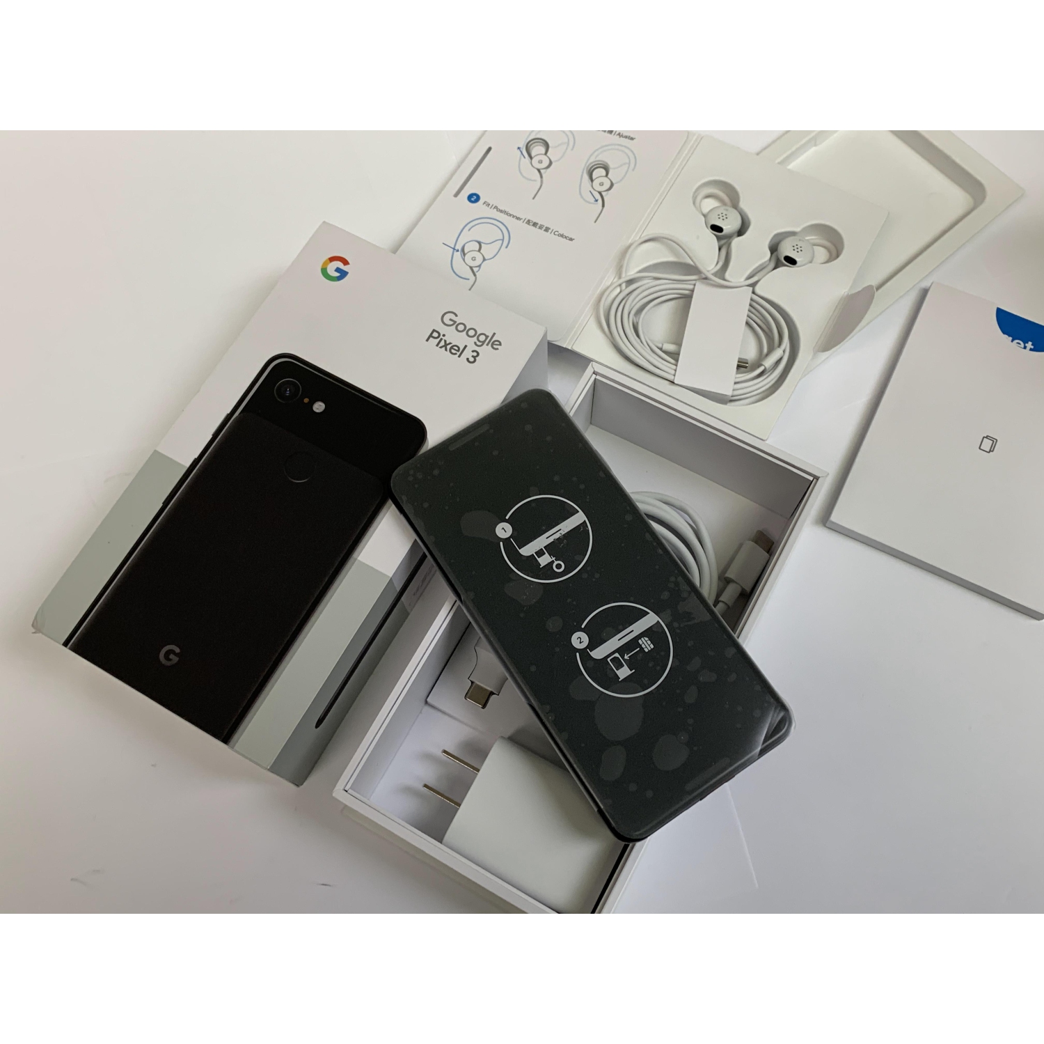 New Open Box Unlocked Google Pixel 3 64GB Just Black + 1 Year Manufacturer Warranty