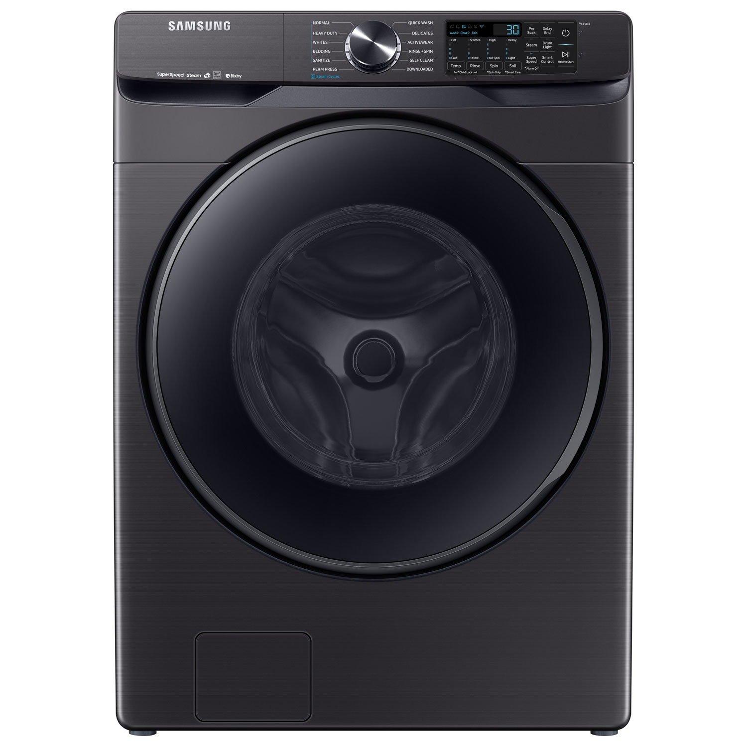 Samsung 5.8 Cu. Ft. Front Load Steam Washer (WF50T8500AV/A5) - Black Stainless