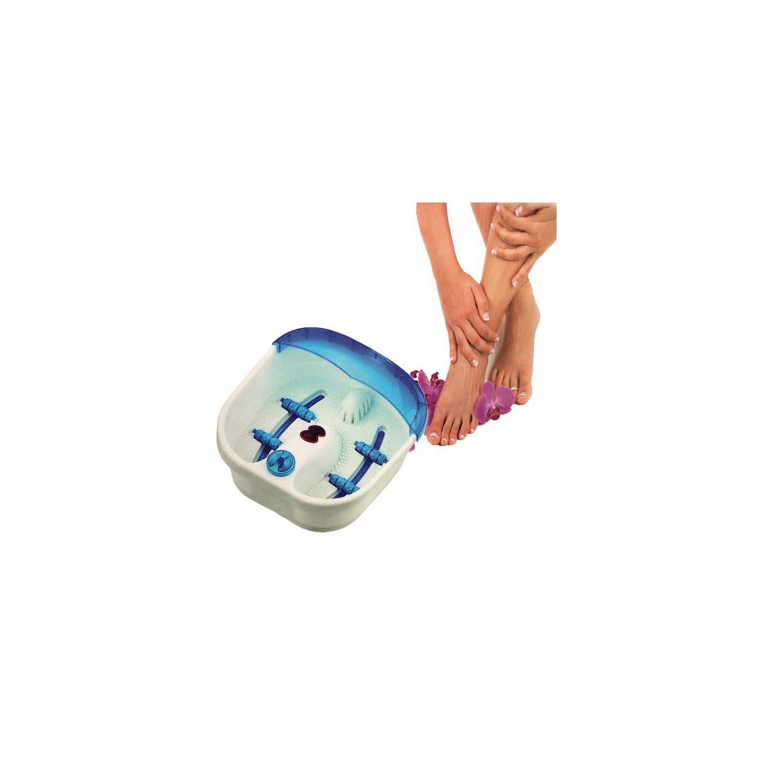 Aika SPA-588 Deluxe Foot Spa with Bubbles, Massage and Heat