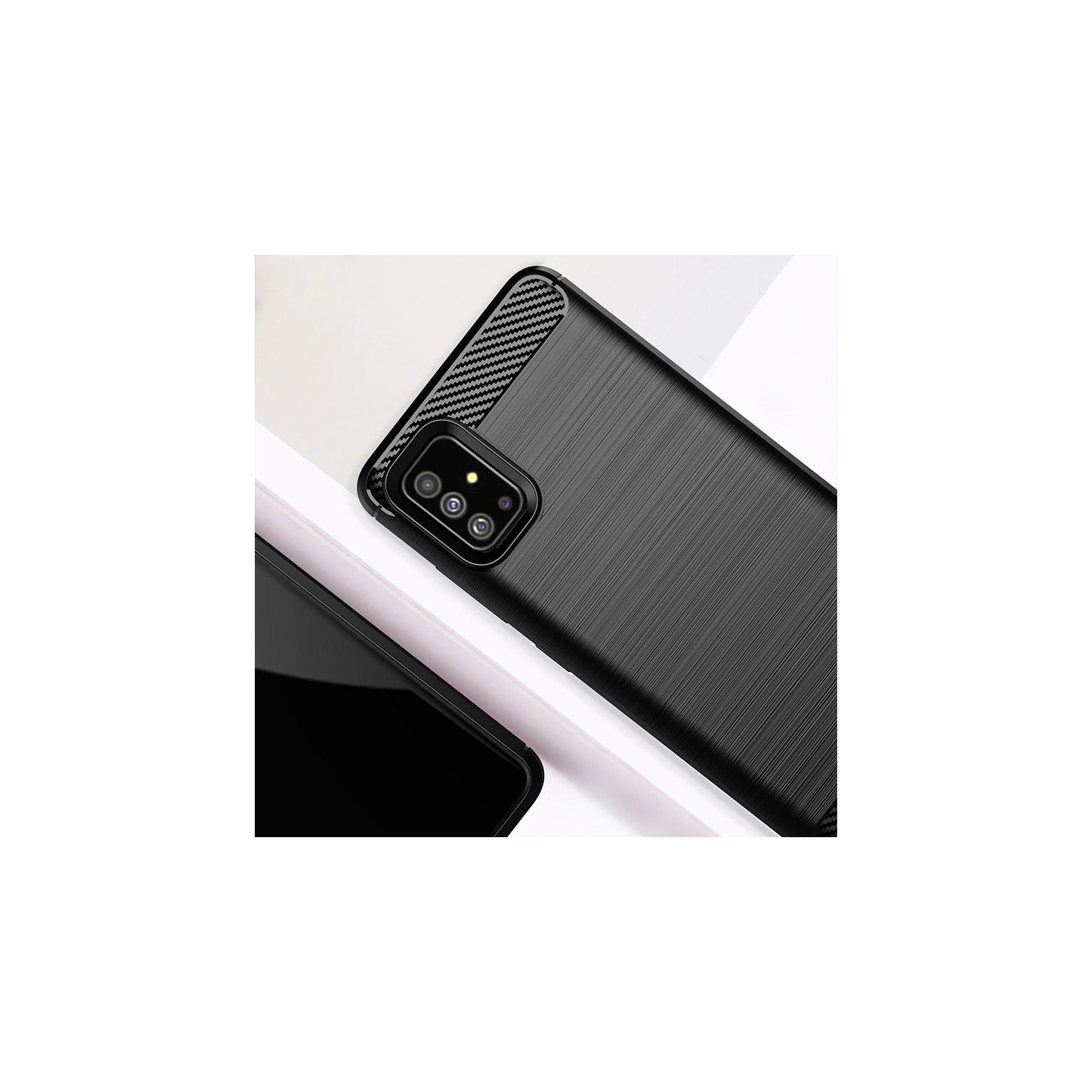 Étui gris brossé en métal PANDACO pour Galaxy A51 4G de Samsung