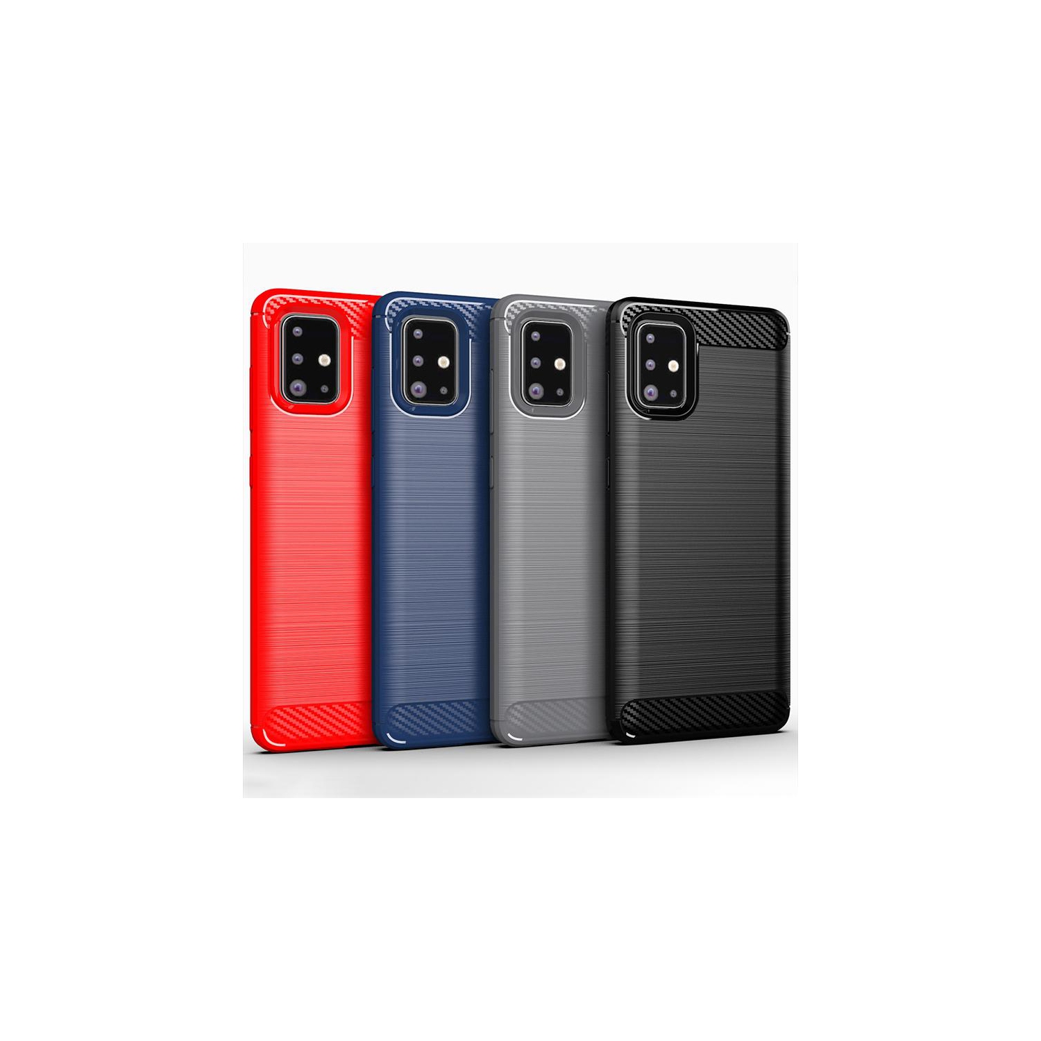 PANDACO Navy Brushed Metal Case for Samsung Galaxy A71 4G