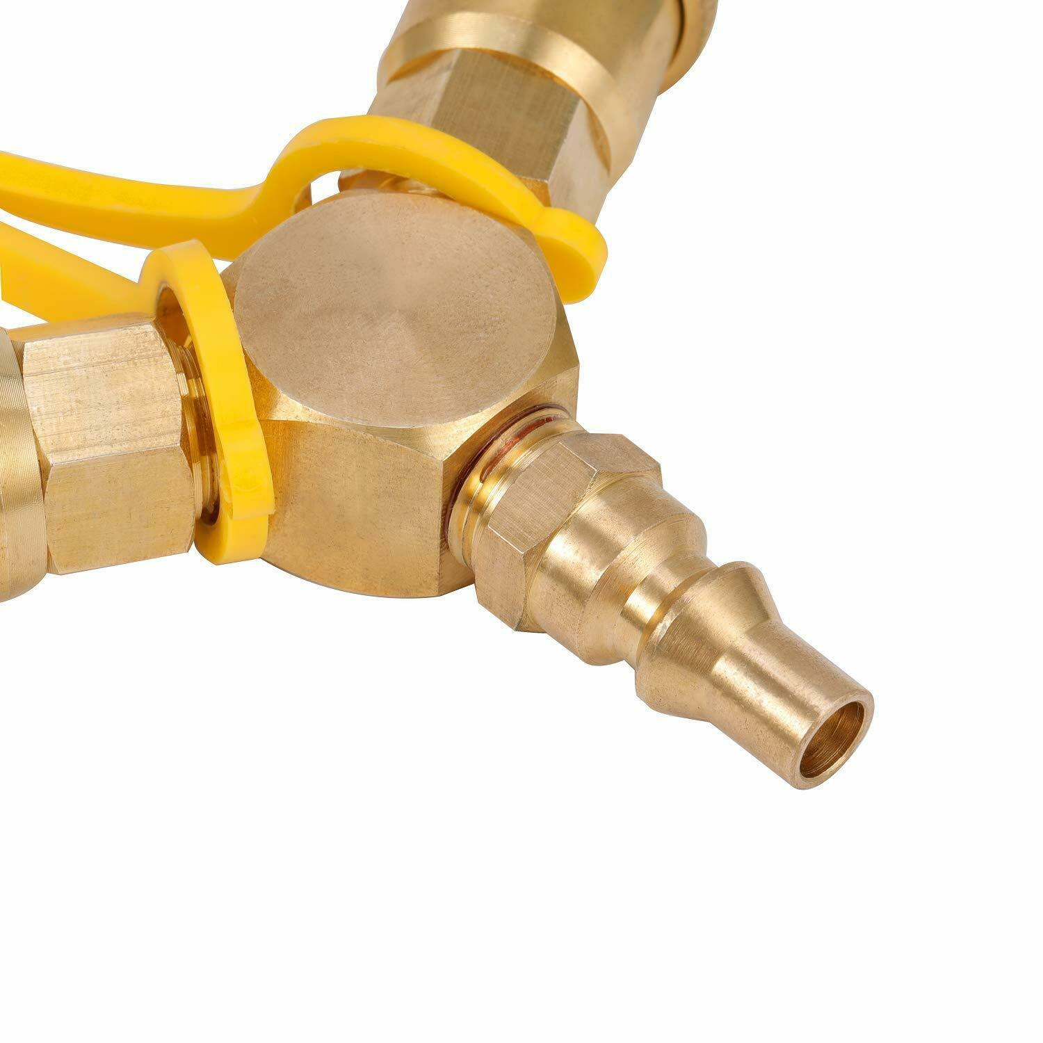 Grill Parts Zone Y Splitter 1/4" Quick Connect for RV Camping Propane Hose